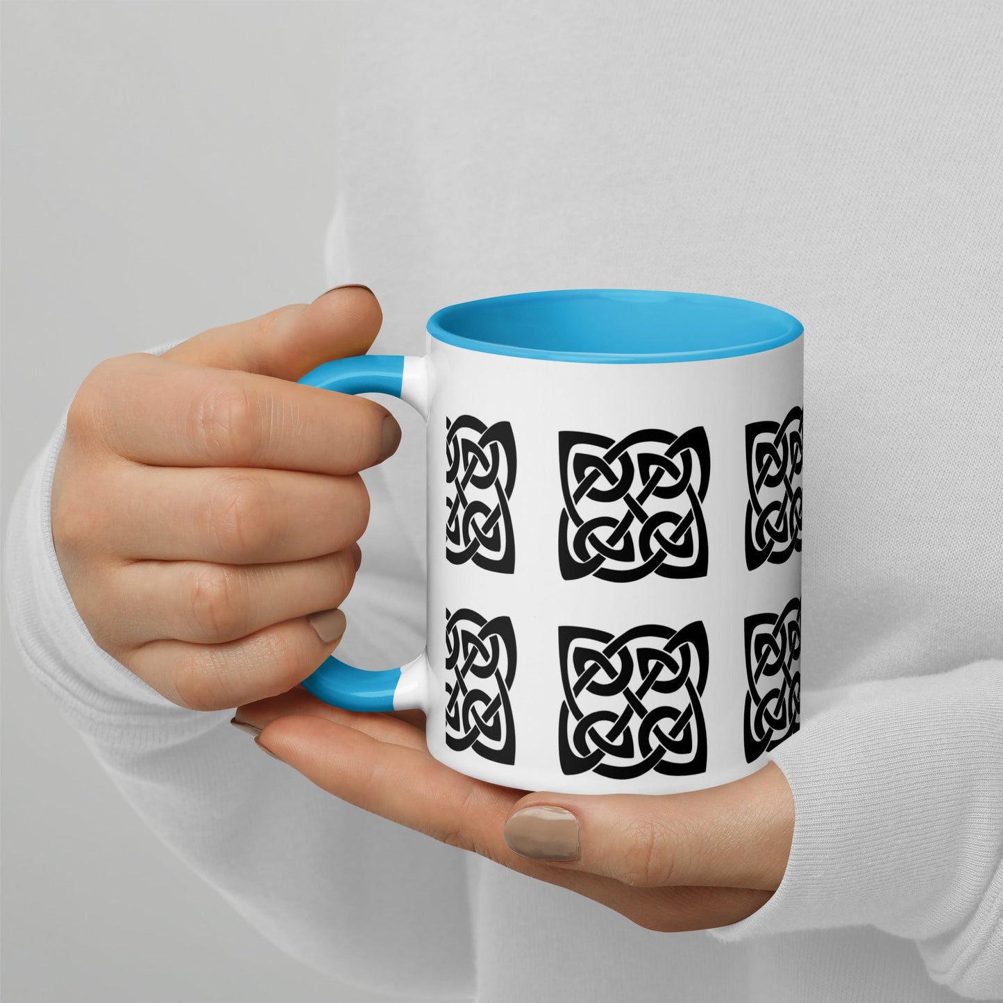 Front Celtic Knot Mug with Color Inside #MzKittyz #NikkiDKatArt