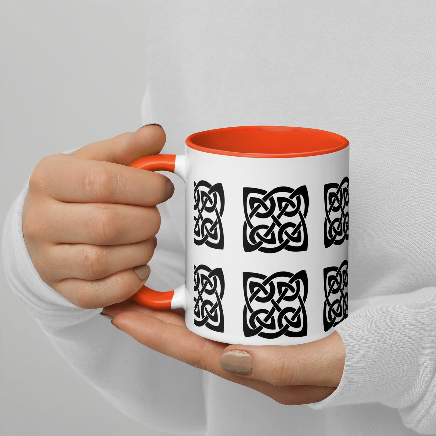 Front Celtic Knot Mug with Color Inside #MzKittyz #NikkiDKatArt