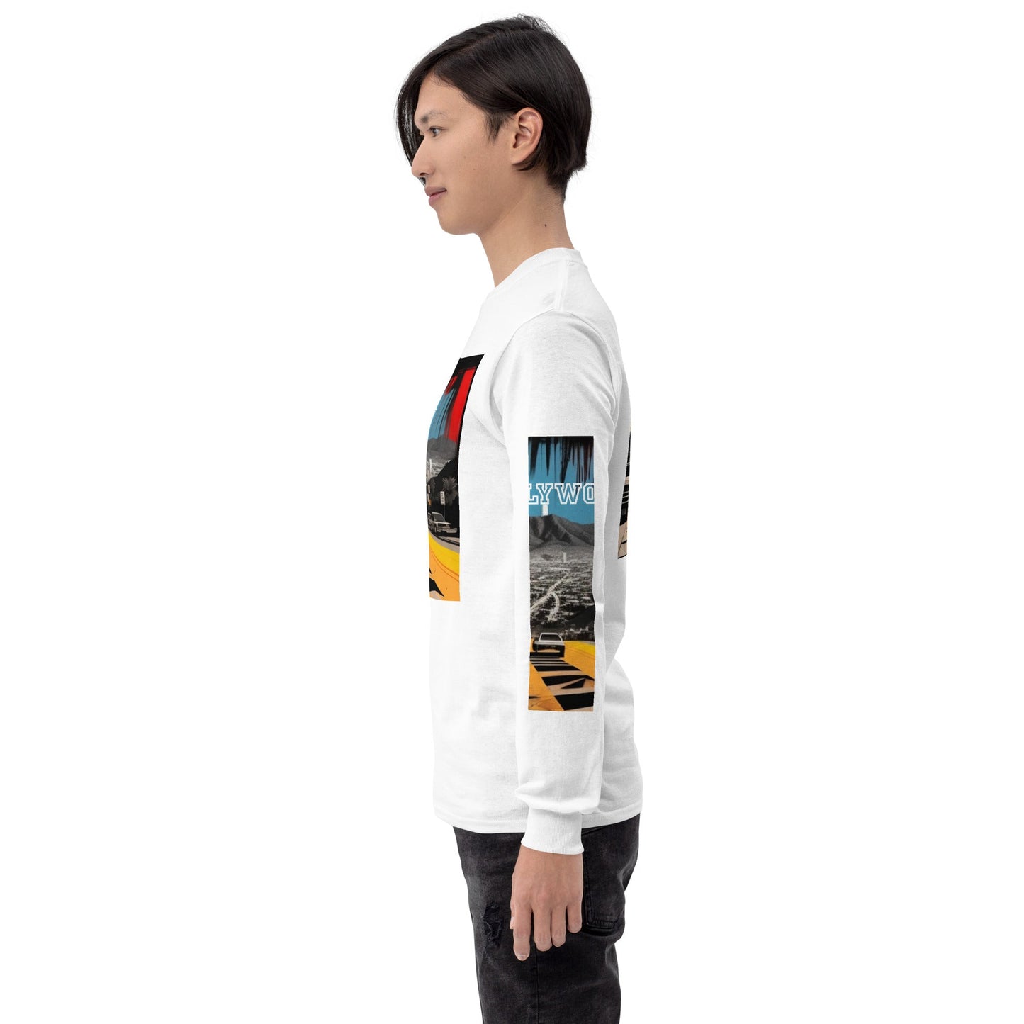 Front Basquiat Hollywood Pop Life Unisex Long Sleeve Shirt Tshirt, LongSleeve #MzKittyz #NikkiDKatArt