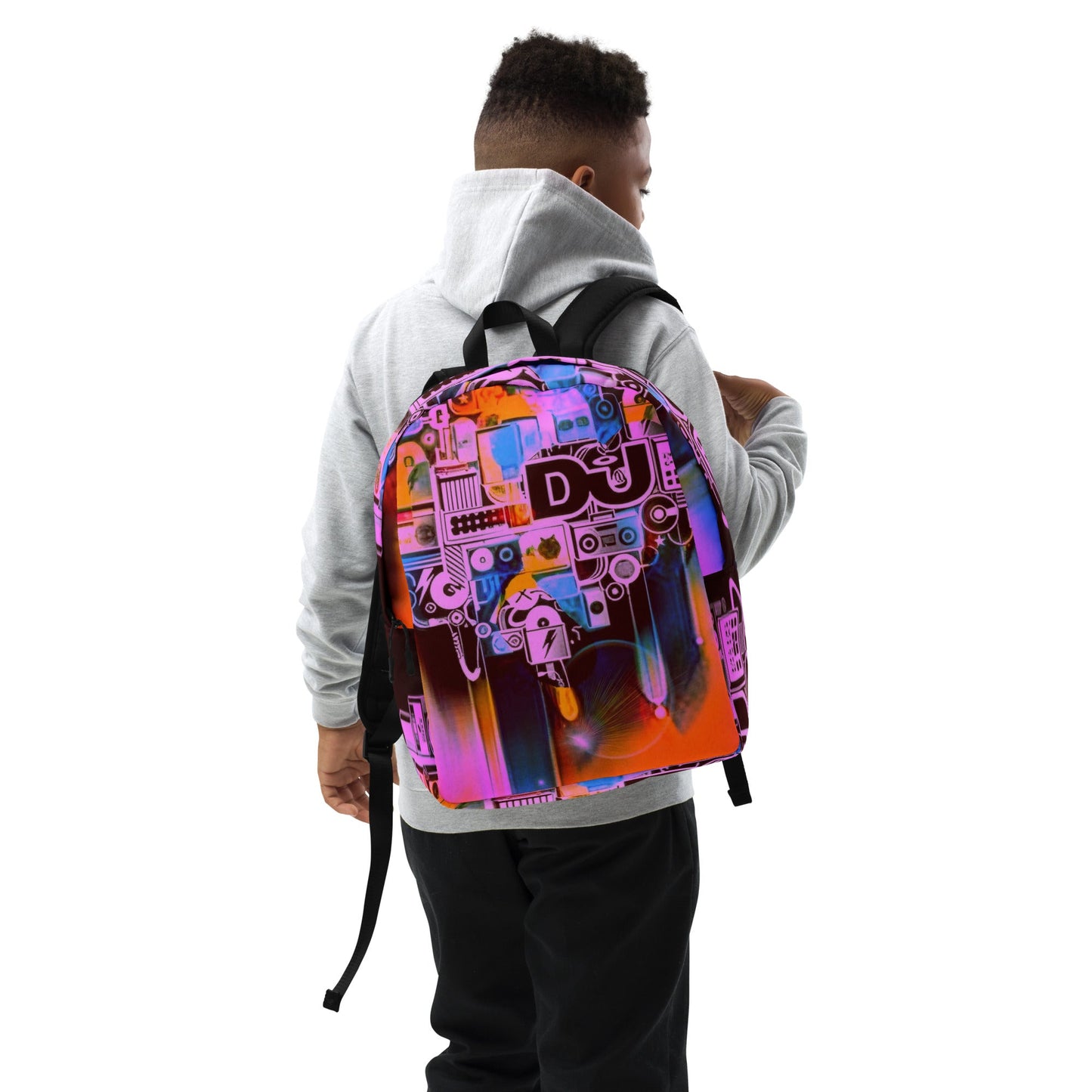 Front Dj Pop Life Minimalist Backpack Minimalist #MzKittyz #NikkiDKatArt