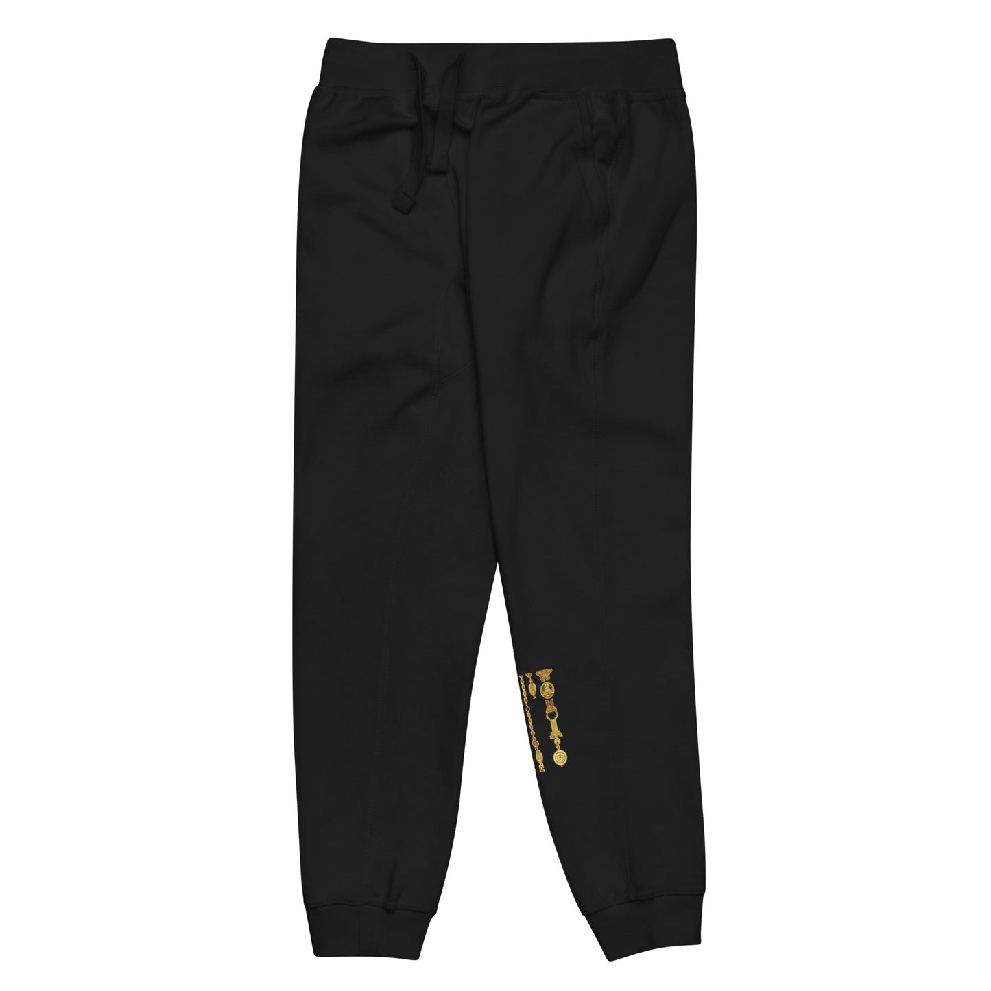 Front Gold Coin Chains Signature Scarf Unisex Fleece Sweatpants Sweatpants #MzKittyz #NikkiDKatArt