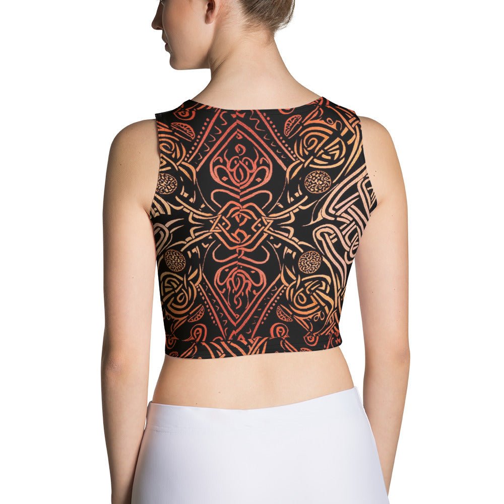 Front Celtic Sunrise Crop Top Crop Top #MzKittyz #NikkiDKatArt