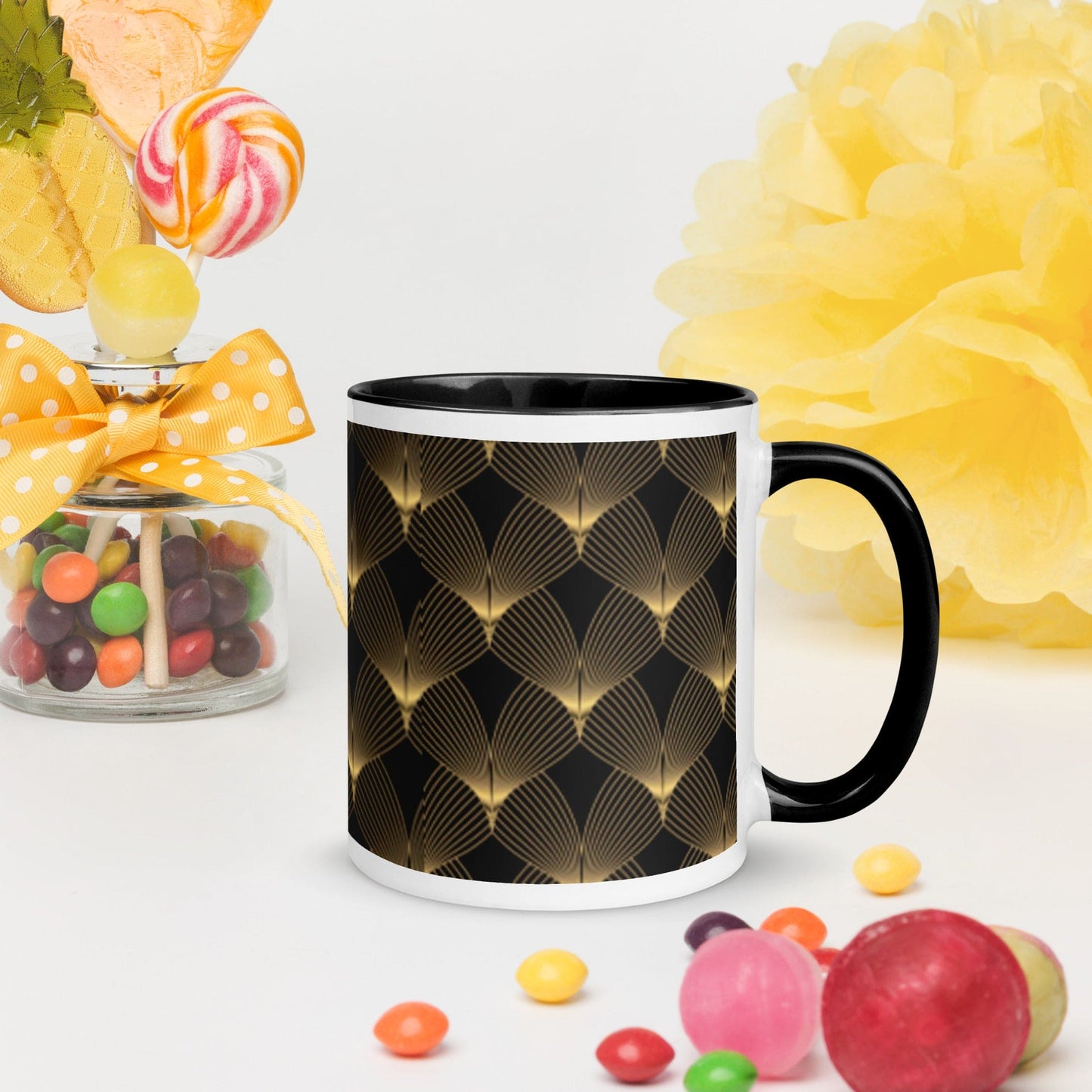 Front Deco Art Signature Mug with Color Inside #MzKittyz #NikkiDKatArt