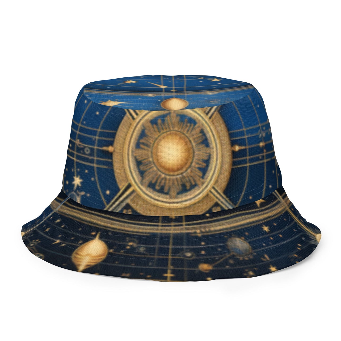 Front Celestial Scarf Signature Reversible Bucket Hat - Unisex Bucket #MzKittyz #NikkiDKatArt