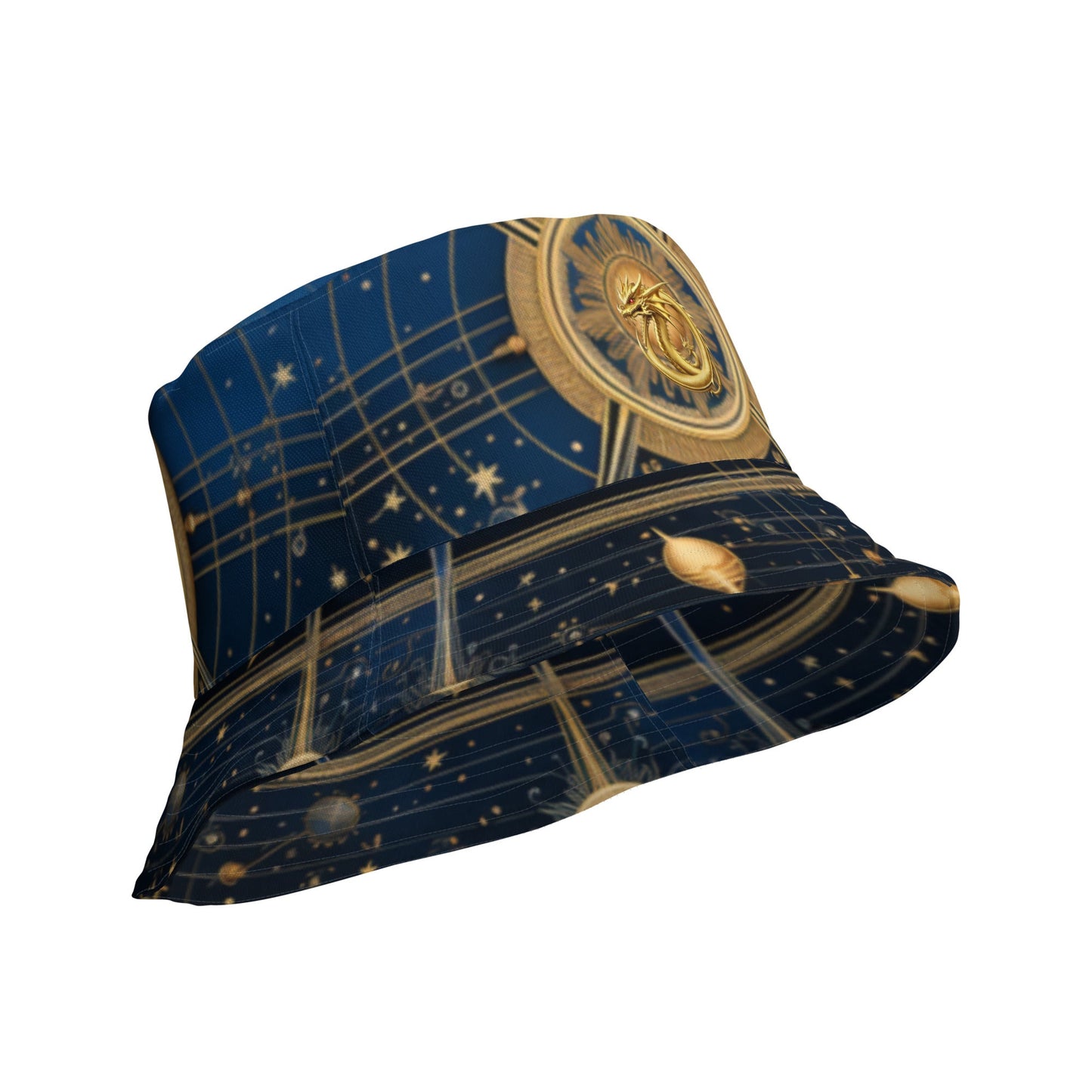 Front Celestial Scarf Signature Reversible Bucket Hat - Unisex Bucket #MzKittyz #NikkiDKatArt