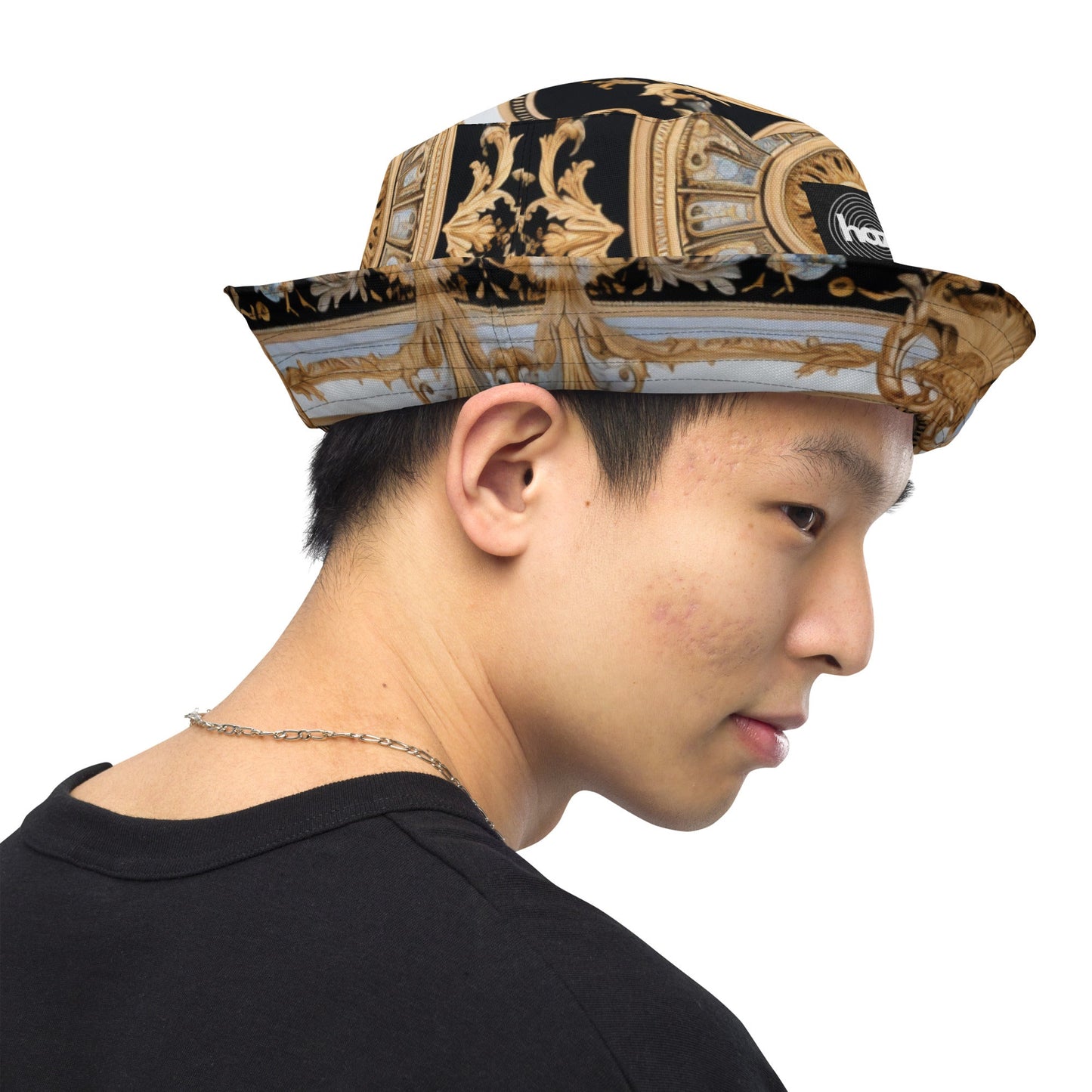 Front Signature Scarf Line Unisex Reversible bucket hat #MzKittyz #NikkiDKatArt