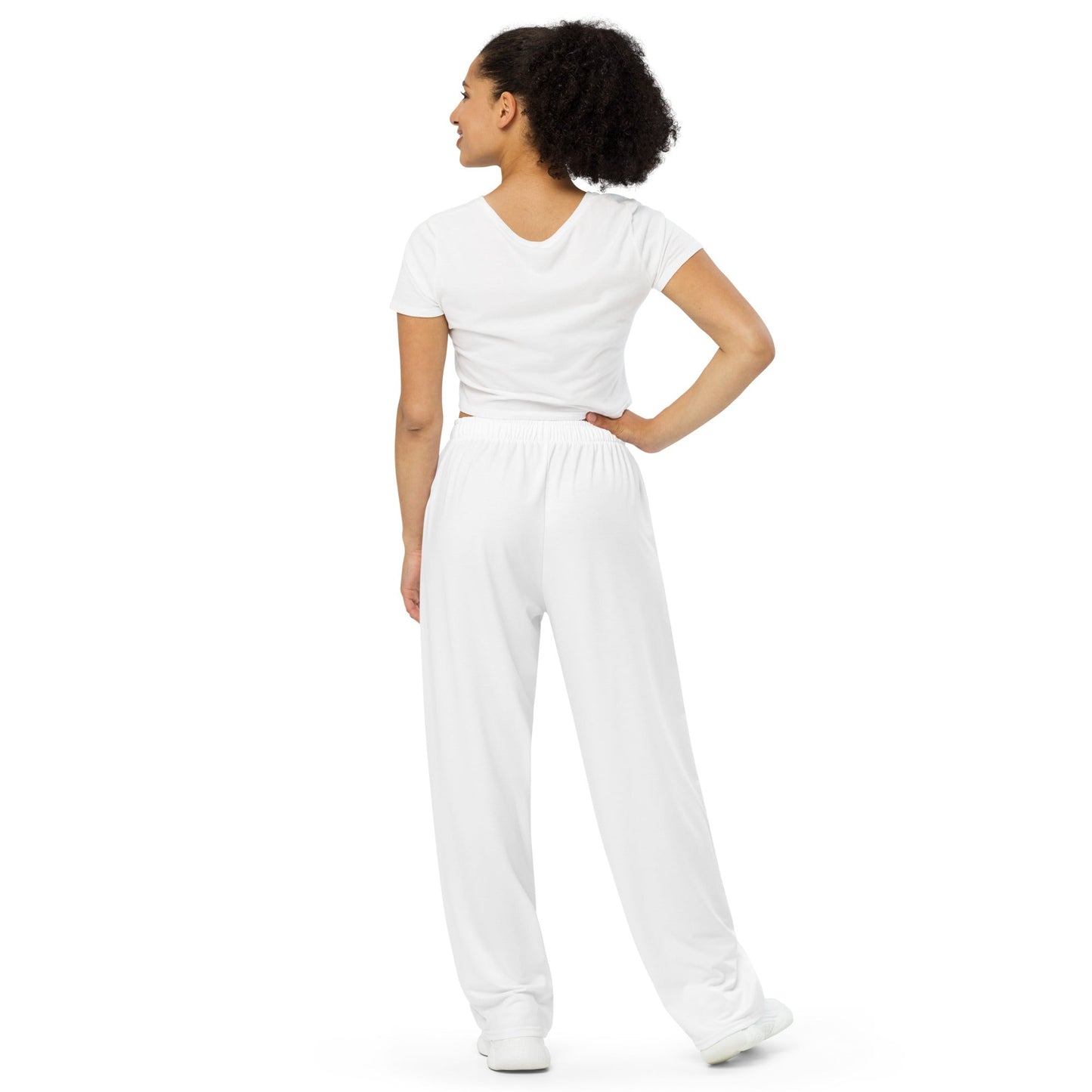 Front Signature Scarf Collection Unisex wide-leg pants #MzKittyz #NikkiDKatArt