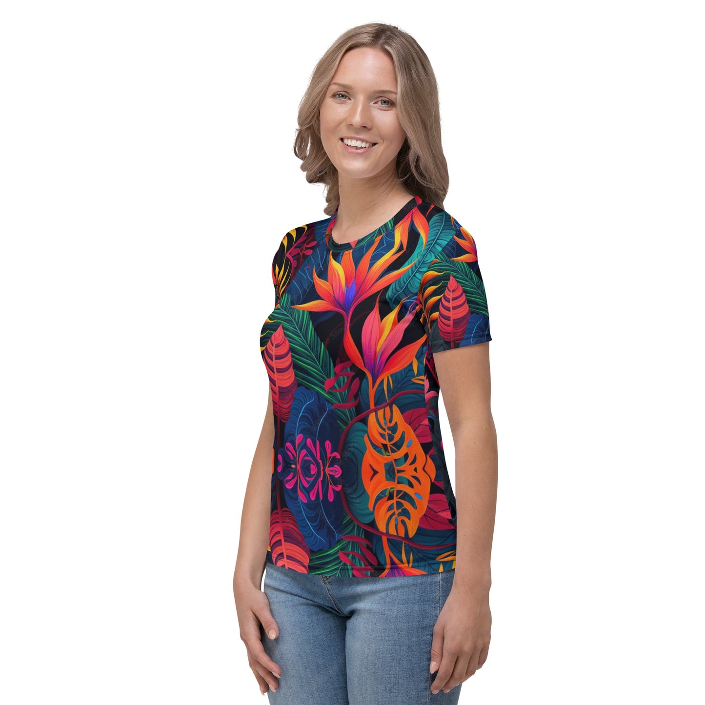 Front Nx Jungle Psych Women's T-shirt #MzKittyz #NikkiDKatArt