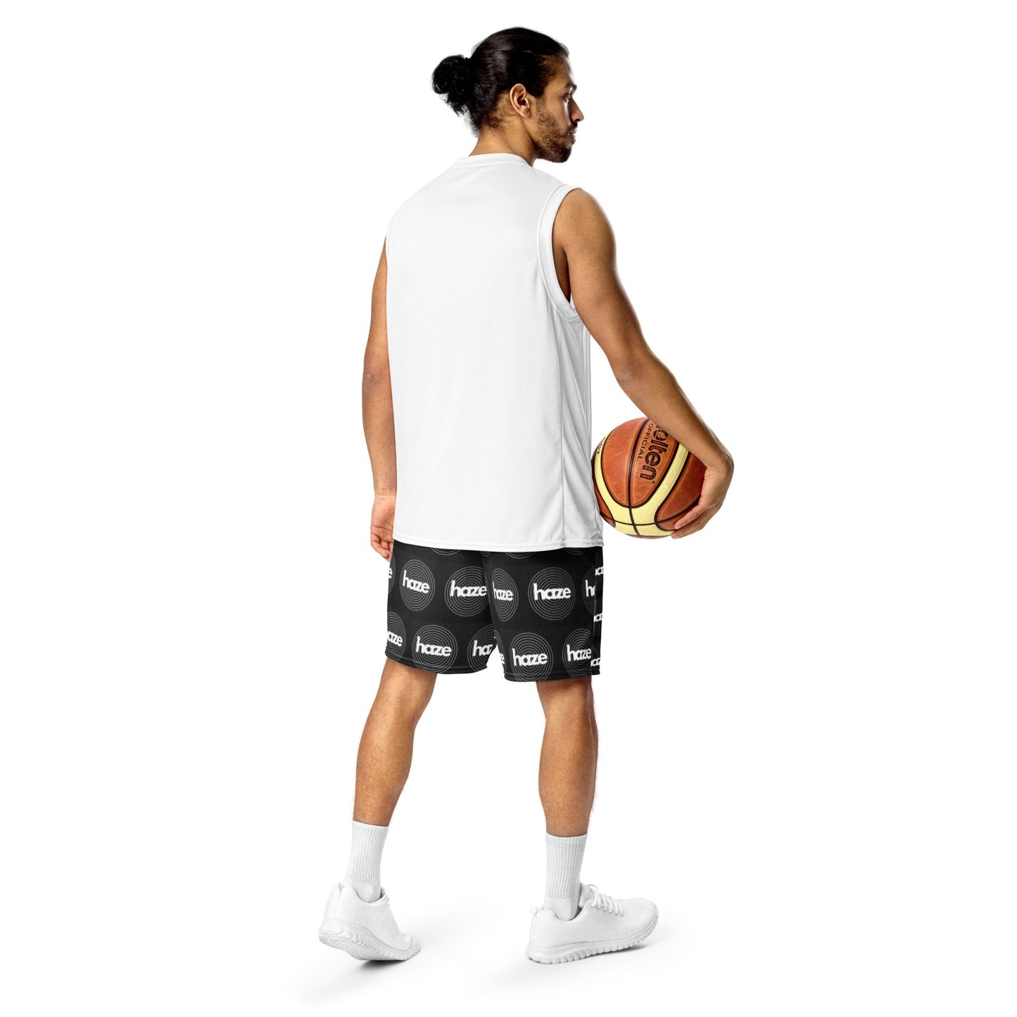 Front haze logo Unisex mesh shorts #MzKittyz #NikkiDKatArt