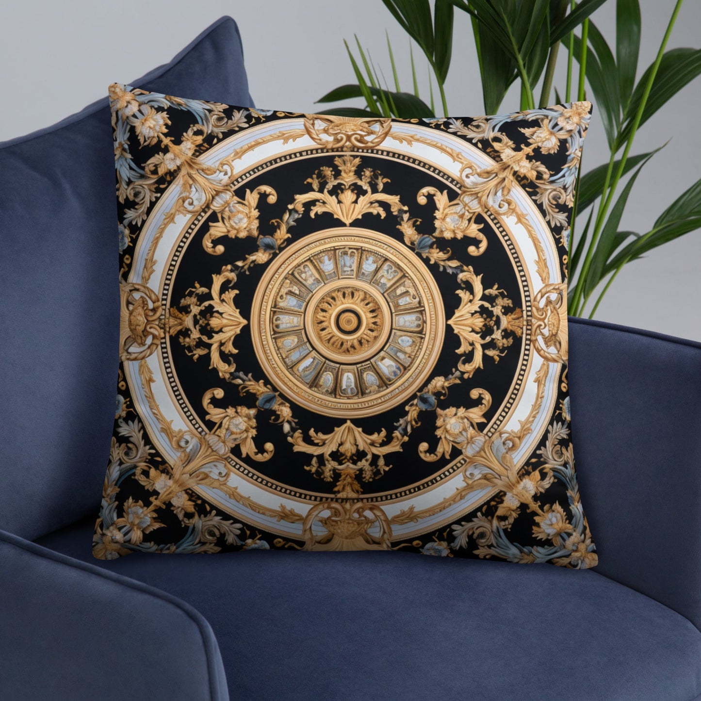 Front Nautical Scarf Design Basic Pillow #MzKittyz #NikkiDKatArt