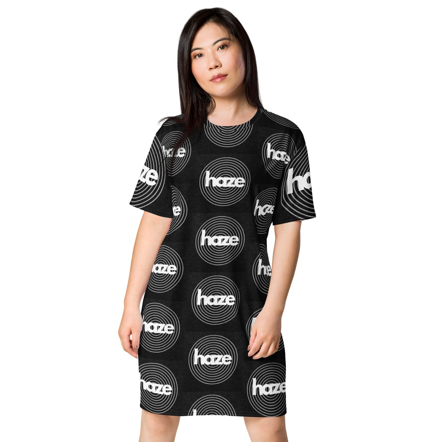 Front haze logo T-shirt dress Tshirt #MzKittyz #NikkiDKatArt