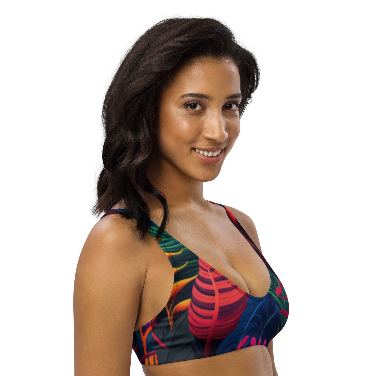 Front Nx Jungle Recycled padded bikini top #MzKittyz #NikkiDKatArt
