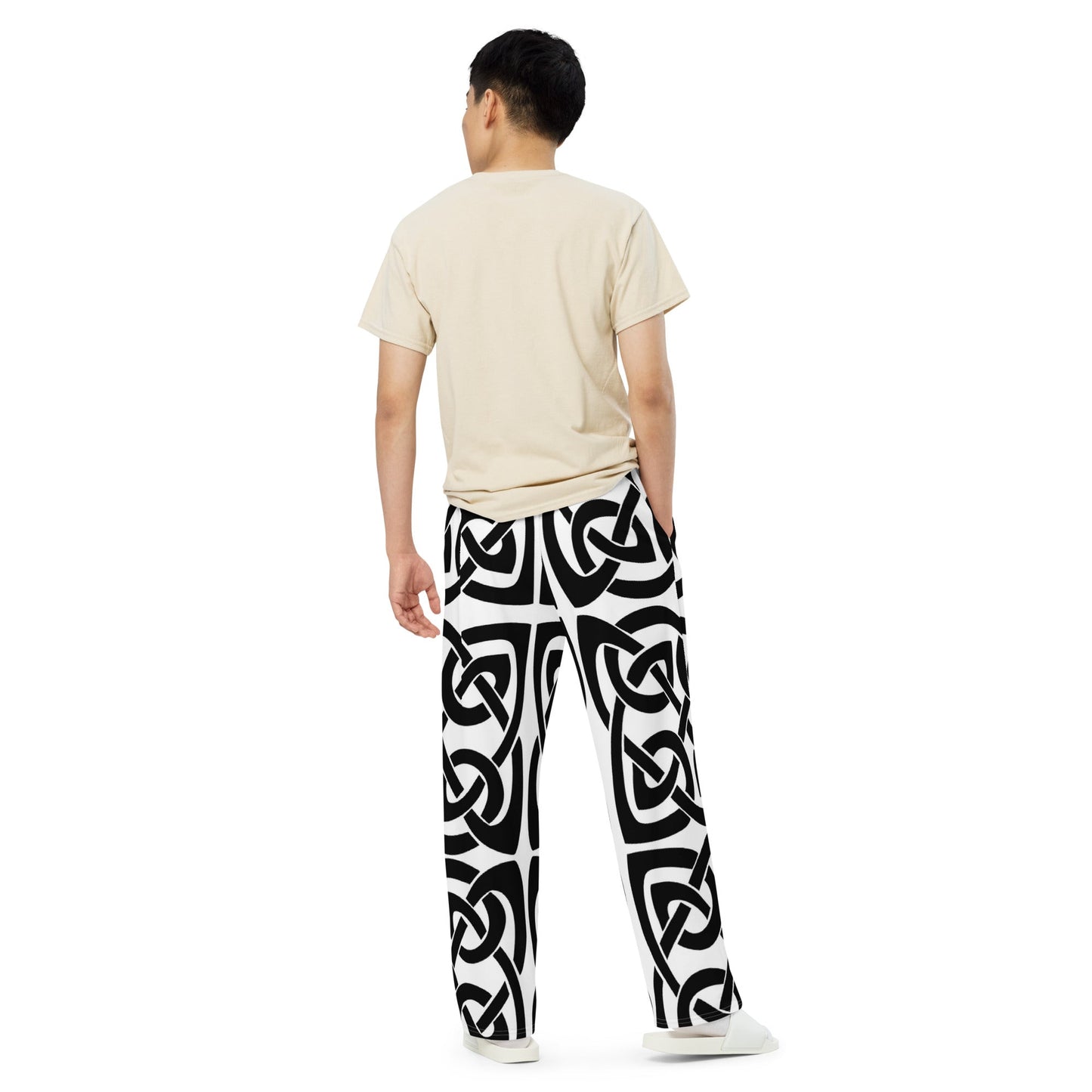 Front Celtic Knot All-over print Unisex wide-leg Pants Wide Legged Pant #MzKittyz #NikkiDKatArt