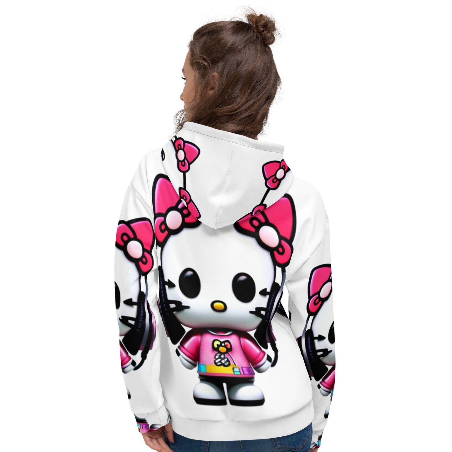 Front Mz Dj Kittyz Pop Unisex Hoodie Hoodie #MzKittyz #NikkiDKatArt