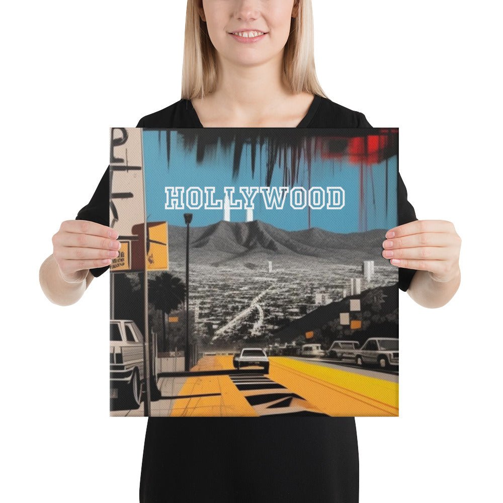 Front Basquiatz Nx Hollywood Sign Canvas Canvas #MzKittyz #NikkiDKatArt