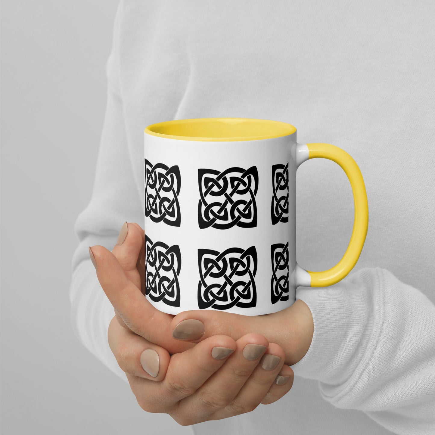 Front Celtic Knot Mug with Color Inside #MzKittyz #NikkiDKatArt