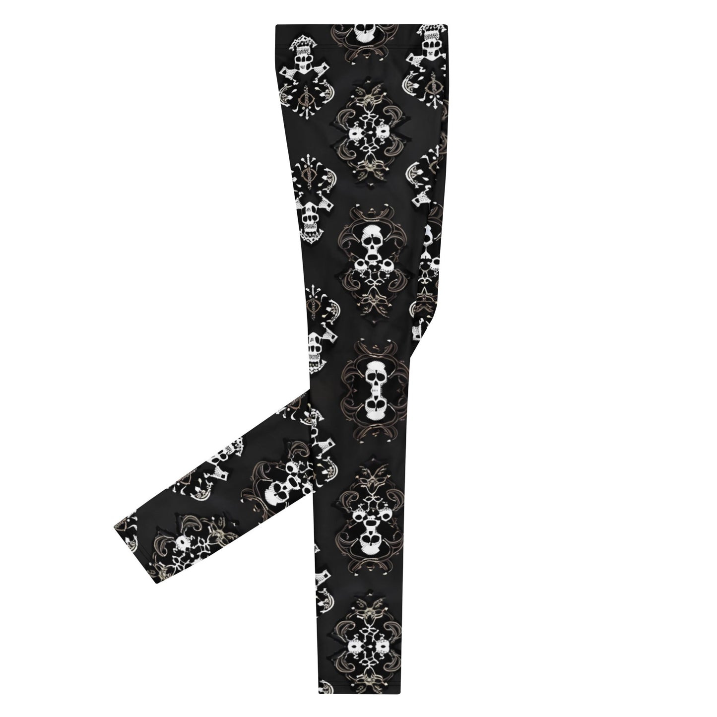 Front Lacie Lace ● Skull Men's Leggings Leggings #MzKittyz #NikkiDKatArt