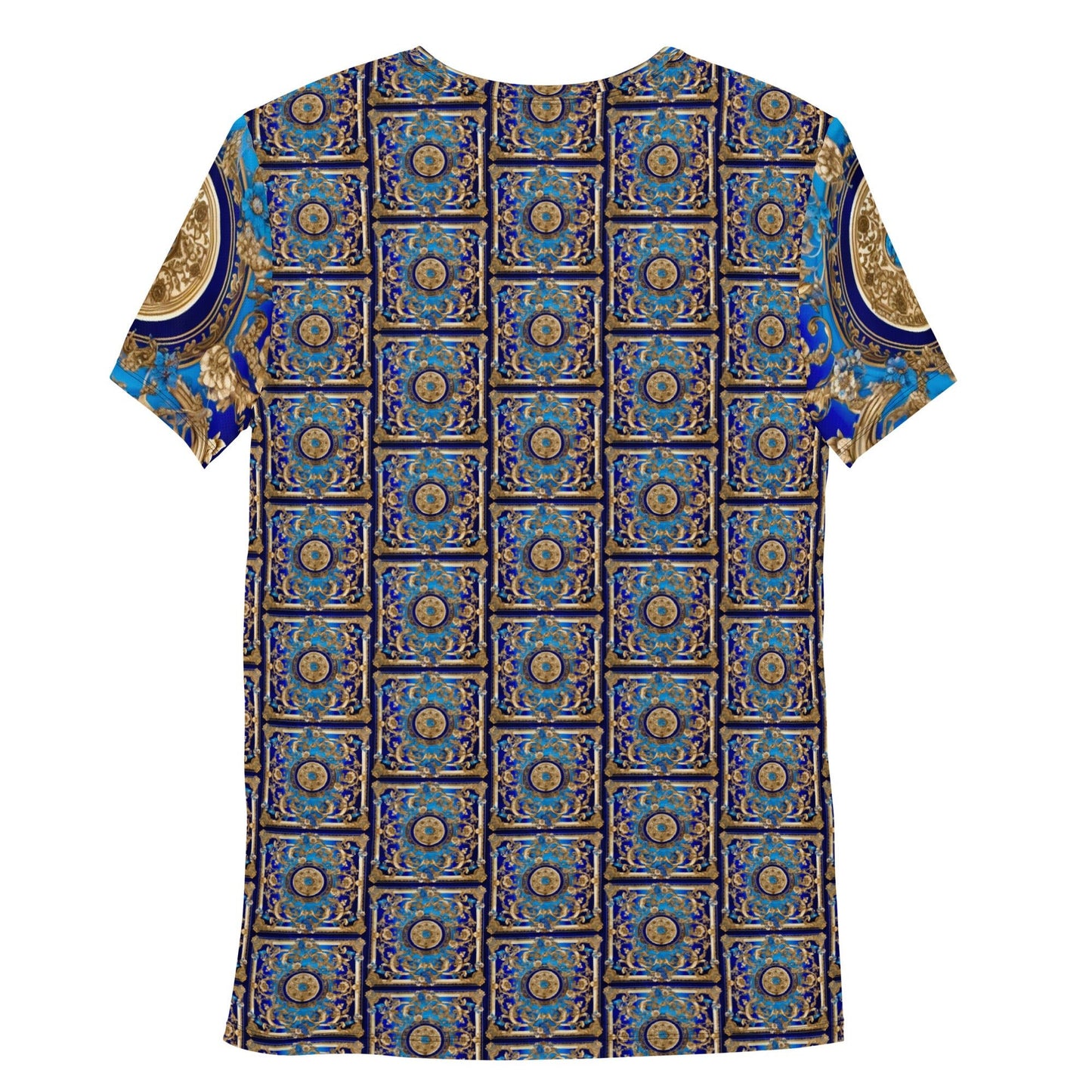 Front Signature Scarf Bleu Men's Athletic T-shirt #MzKittyz #NikkiDKatArt