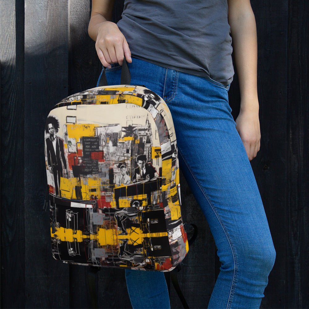 Front Basquiatz N.Y. Band - Pop Life Medium Backpack Medium #MzKittyz #NikkiDKatArt