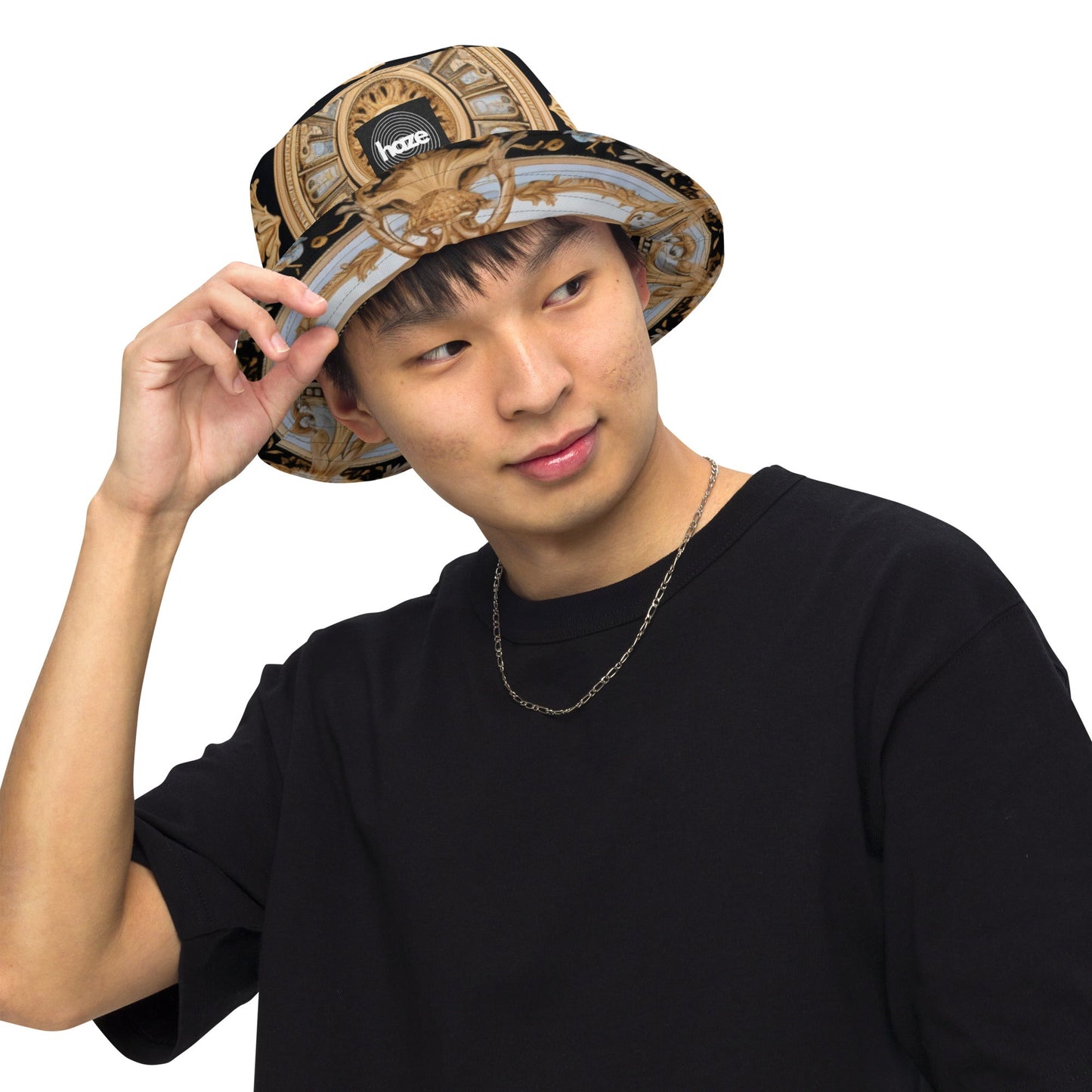 Front Signature Scarf Line Unisex Reversible bucket hat #MzKittyz #NikkiDKatArt