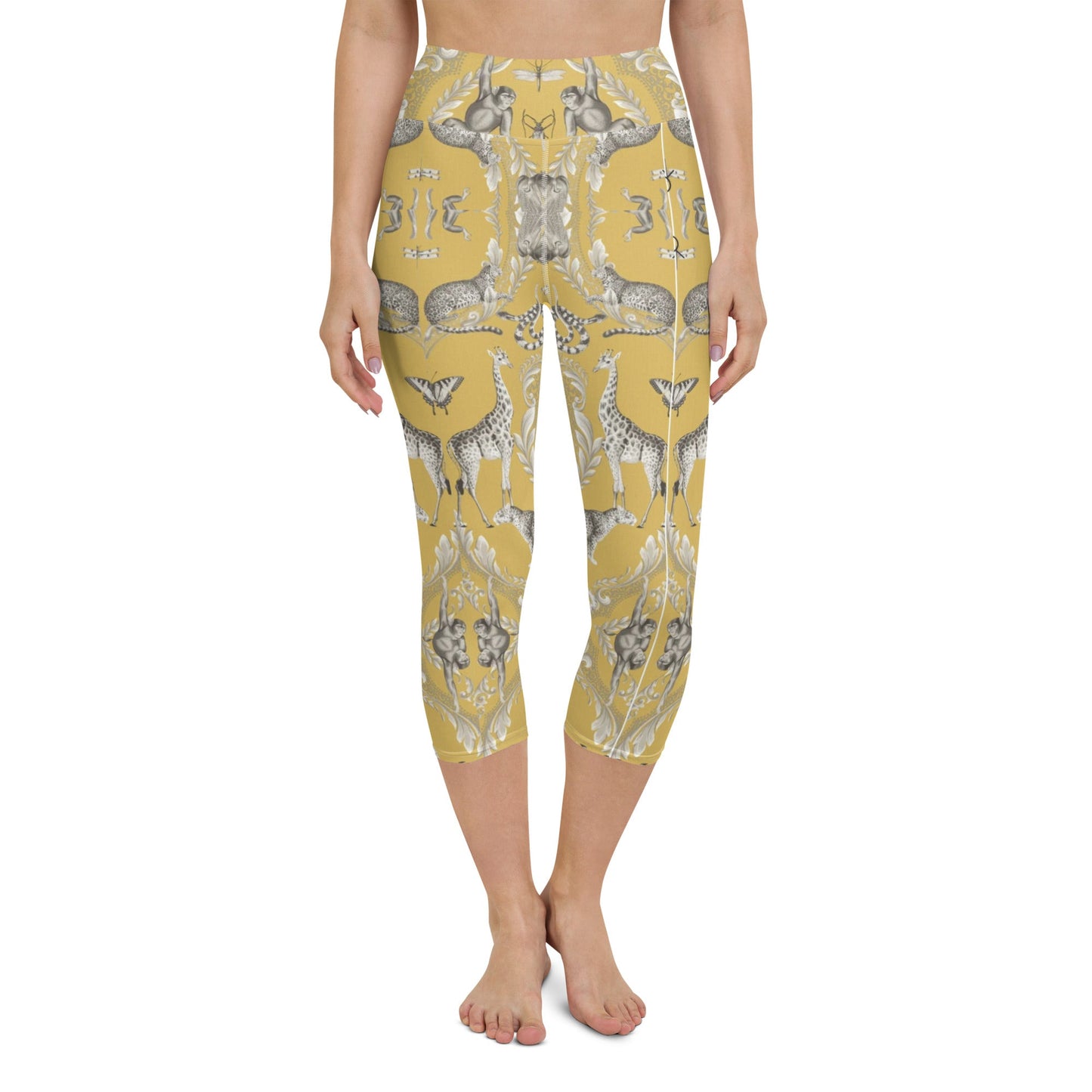 Front Animal Farm Women's Yoga Capri Leggings Leggings, Capri #MzKittyz #NikkiDKatArt