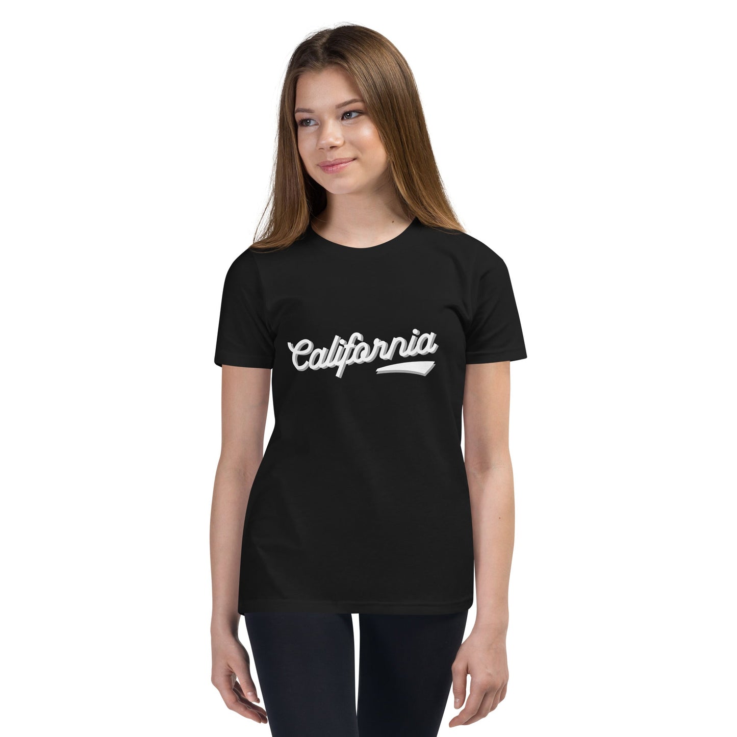 Front California - Youth Short Sleeve T-Shirt - Eco Friendly - Pre-Shrunk T-shirt - Youth #MzKittyz #NikkiDKatArt