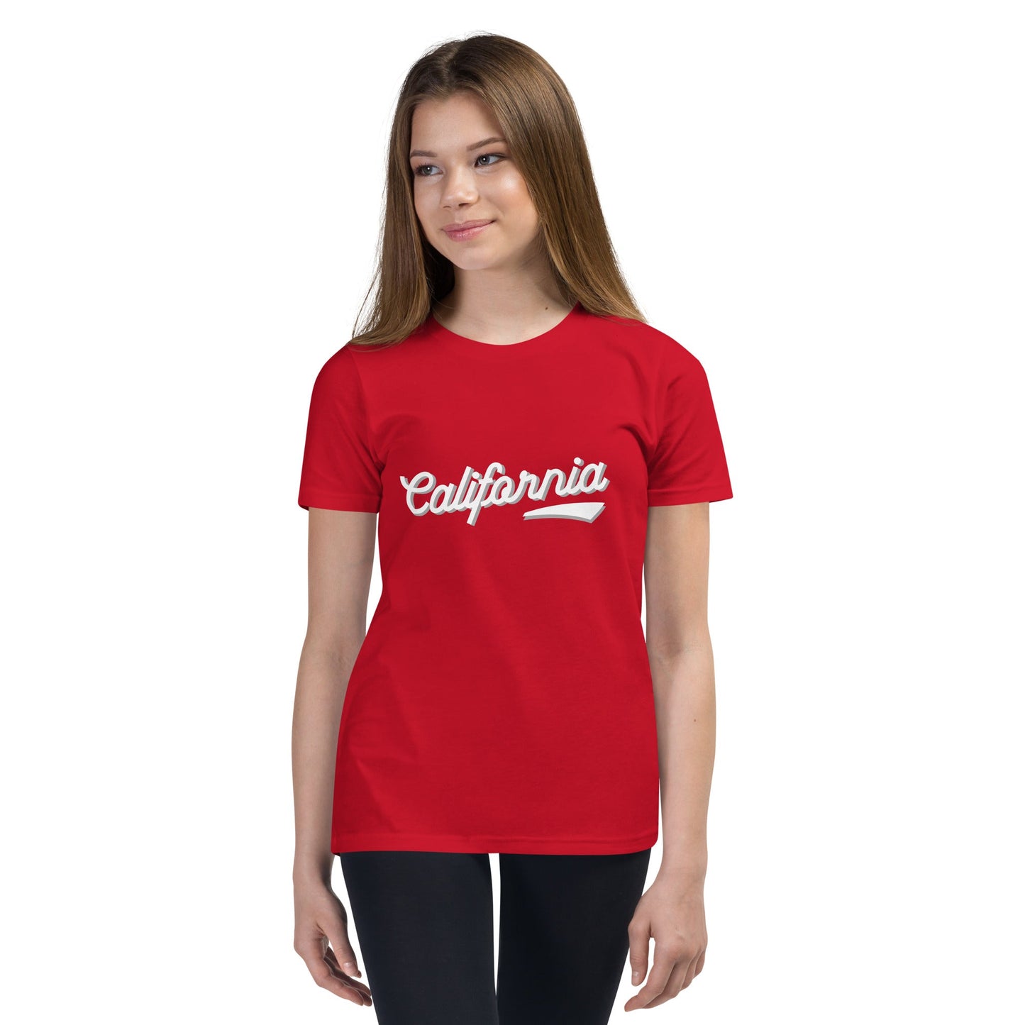 Front California - Youth Short Sleeve T-Shirt - Eco Friendly - Pre-Shrunk T-shirt - Youth #MzKittyz #NikkiDKatArt
