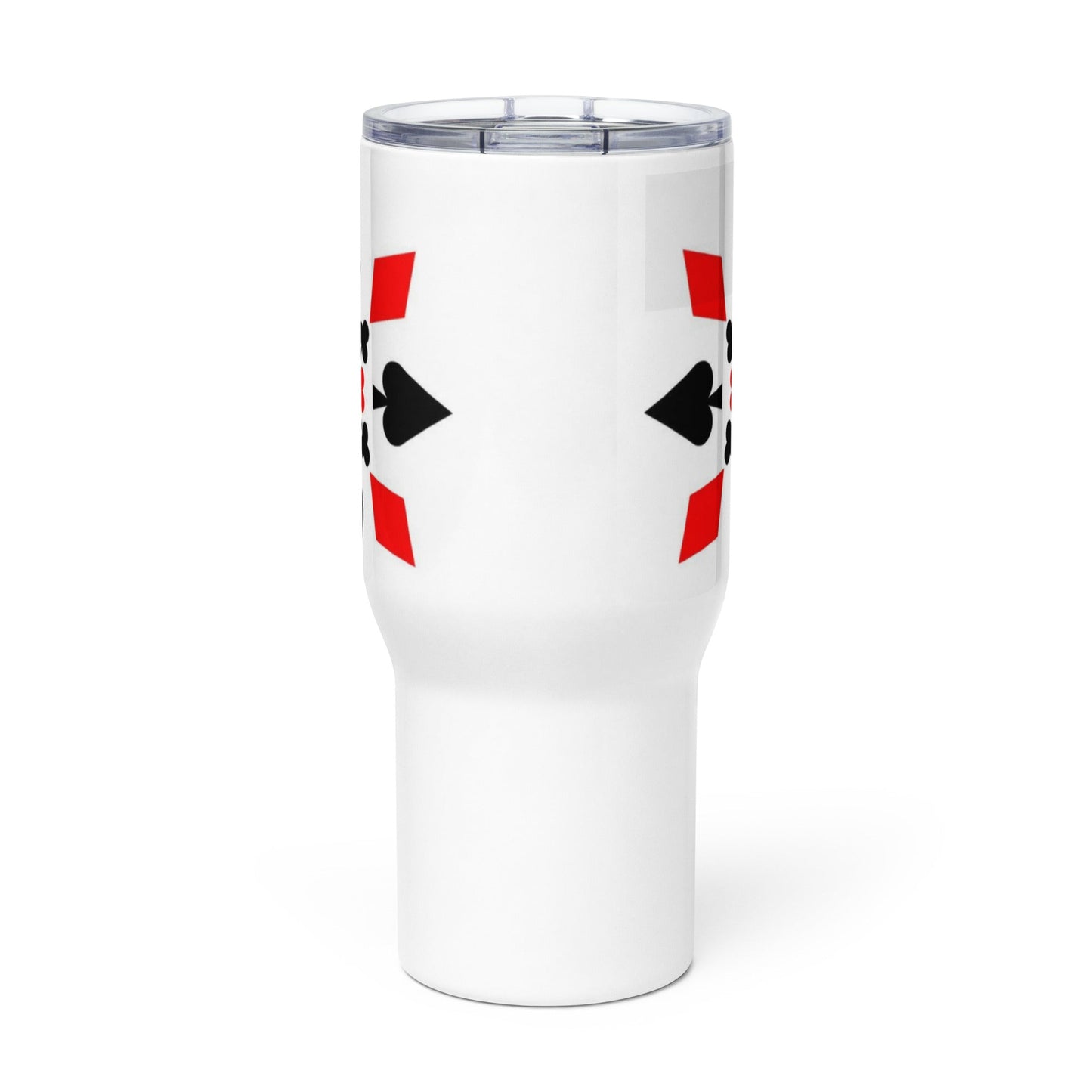 Front Casino Cards - Stainless Travel mug with a handle - 25oz #MzKittyz #NikkiDKatArt