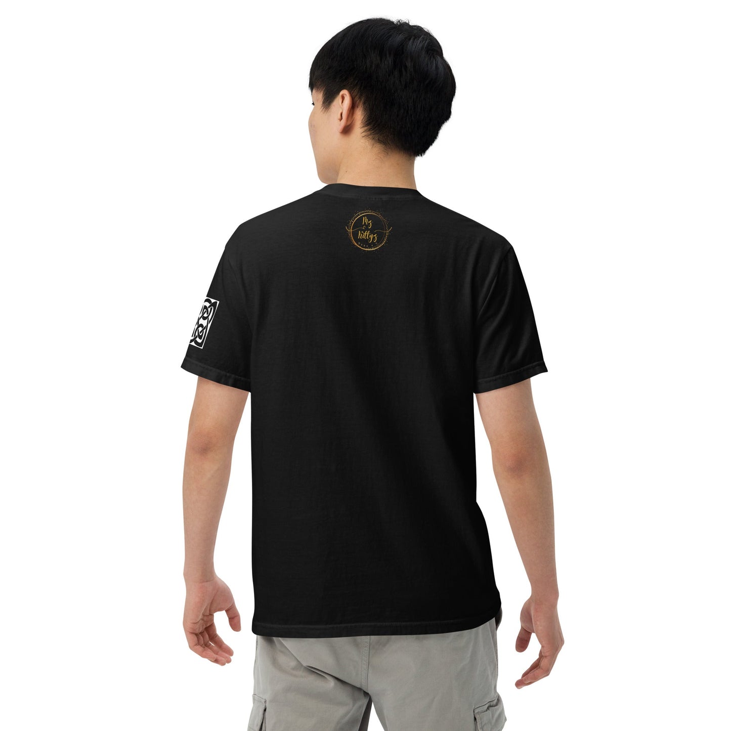 Front Celtic Knot Unisex garment-dyed Heavyweight T-shirt - 100% Cotton - up to 4XL #MzKittyz #NikkiDKatArt