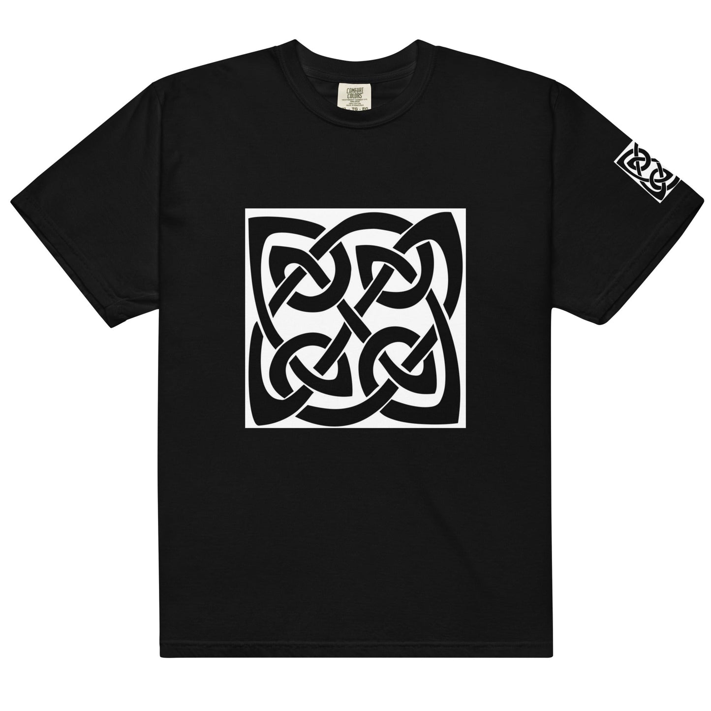 Front Celtic Knot Unisex garment-dyed Heavyweight T-shirt - 100% Cotton - up to 4XL #MzKittyz #NikkiDKatArt
