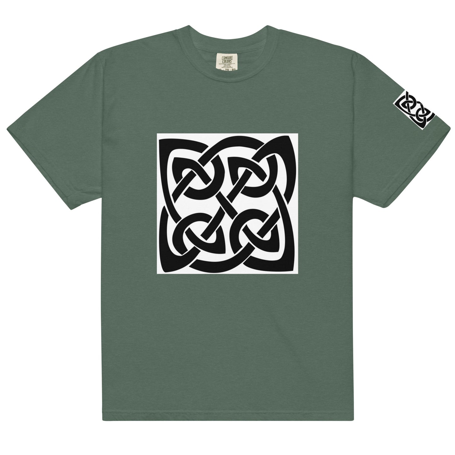 Front Celtic Knot Unisex garment-dyed Heavyweight T-shirt - 100% Cotton - up to 4XL #MzKittyz #NikkiDKatArt