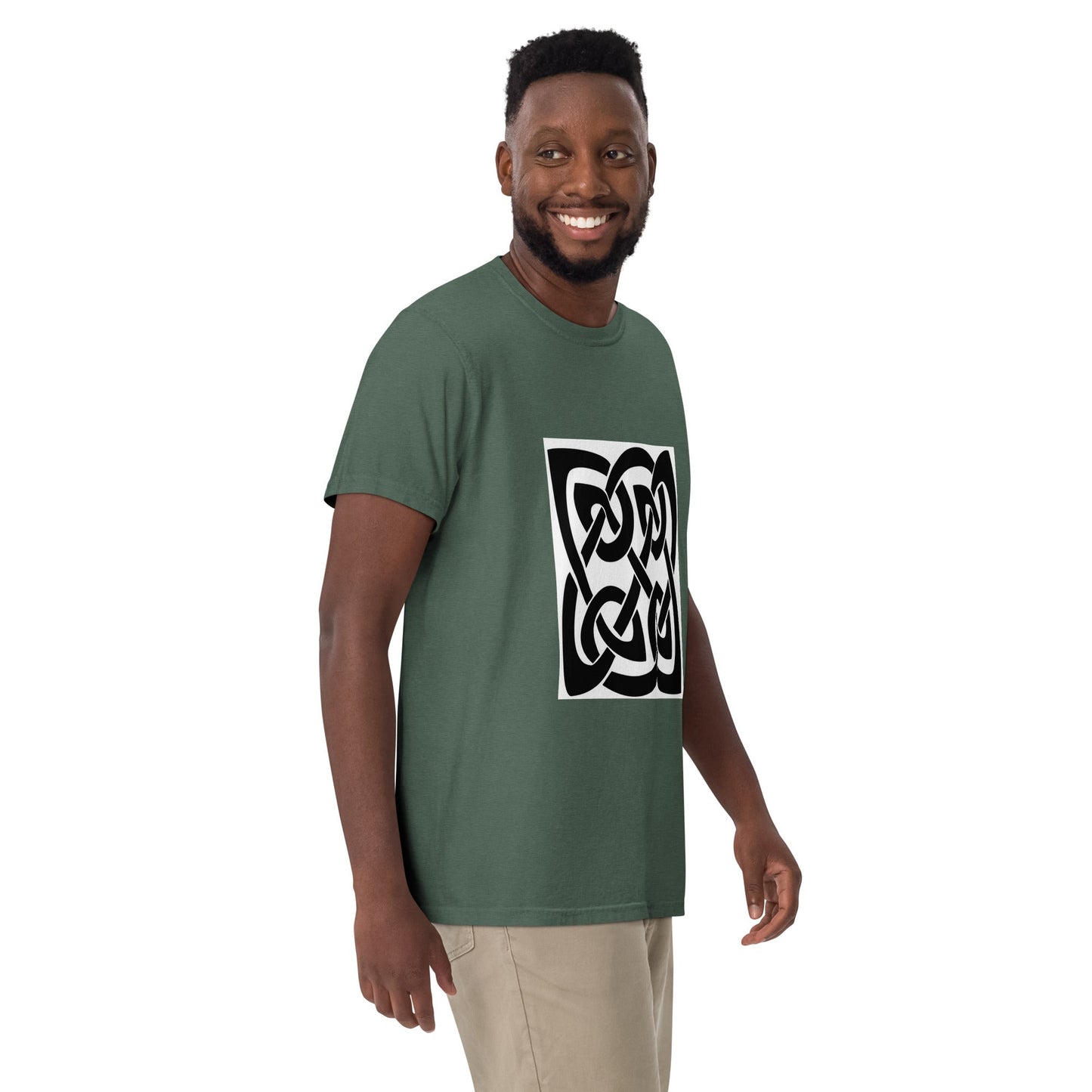 Front Celtic Knot Unisex garment-dyed Heavyweight T-shirt - 100% Cotton - up to 4XL #MzKittyz #NikkiDKatArt