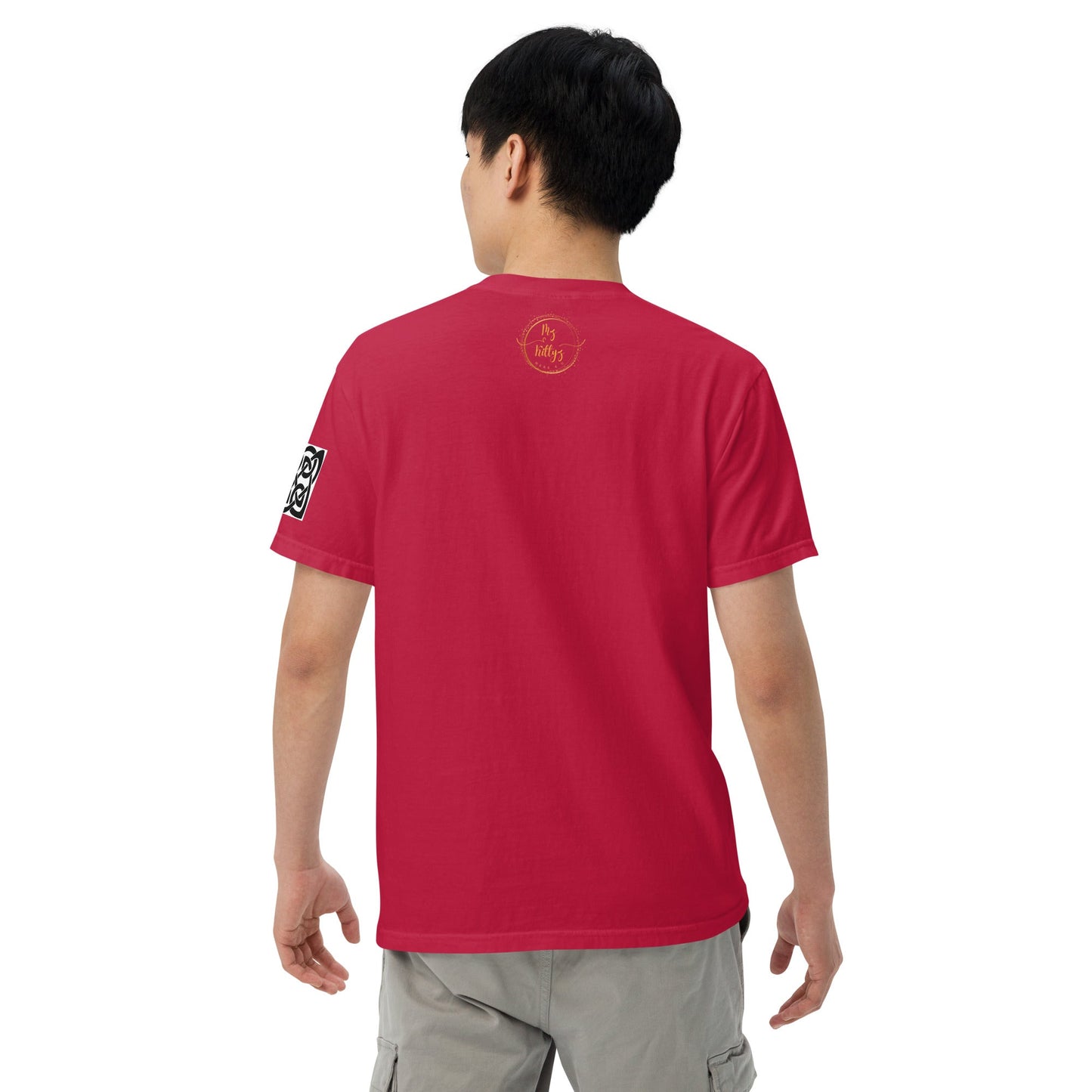 Front Celtic Knot Unisex garment-dyed Heavyweight T-shirt - 100% Cotton - up to 4XL #MzKittyz #NikkiDKatArt