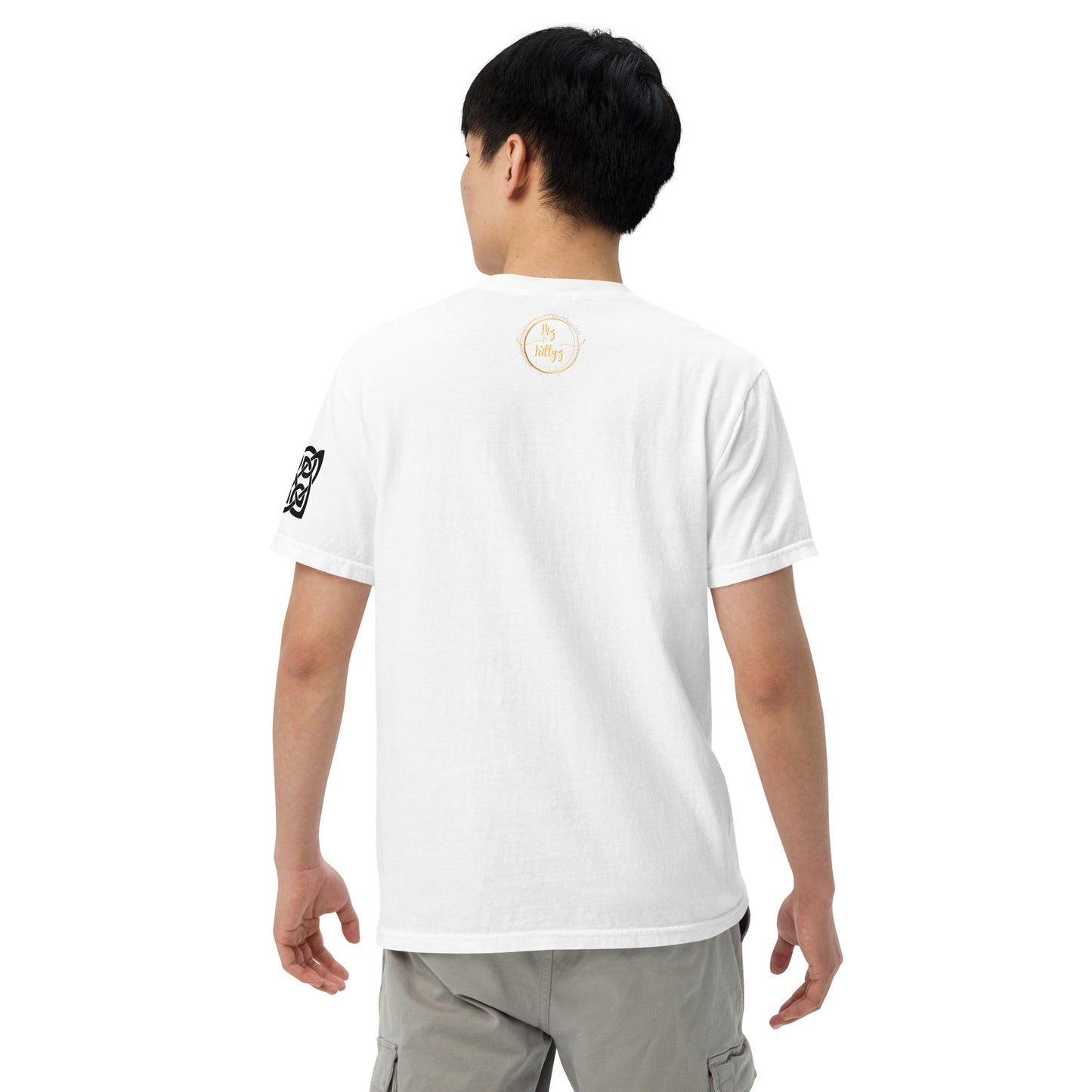 Front Celtic Knot Unisex garment-dyed Heavyweight T-shirt - 100% Cotton - up to 4XL #MzKittyz #NikkiDKatArt