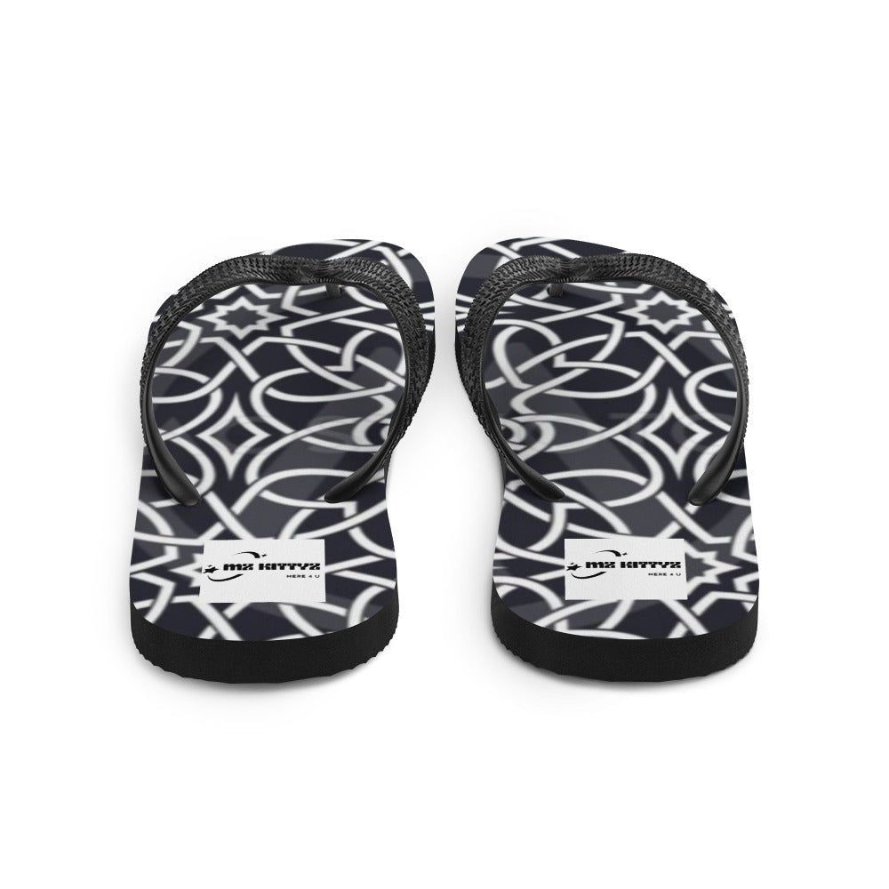Back Celtic Star Knot & Weave, Unisex Flip-Flops Flip Flops #MzKittyz #NikkiDKatArt