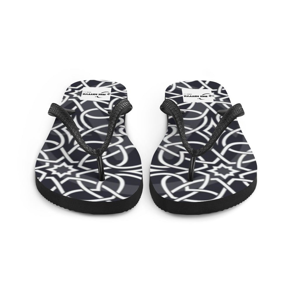 Front Celtic Star Knot & Weave, Unisex Flip-Flops Flip Flops #MzKittyz #NikkiDKatArt