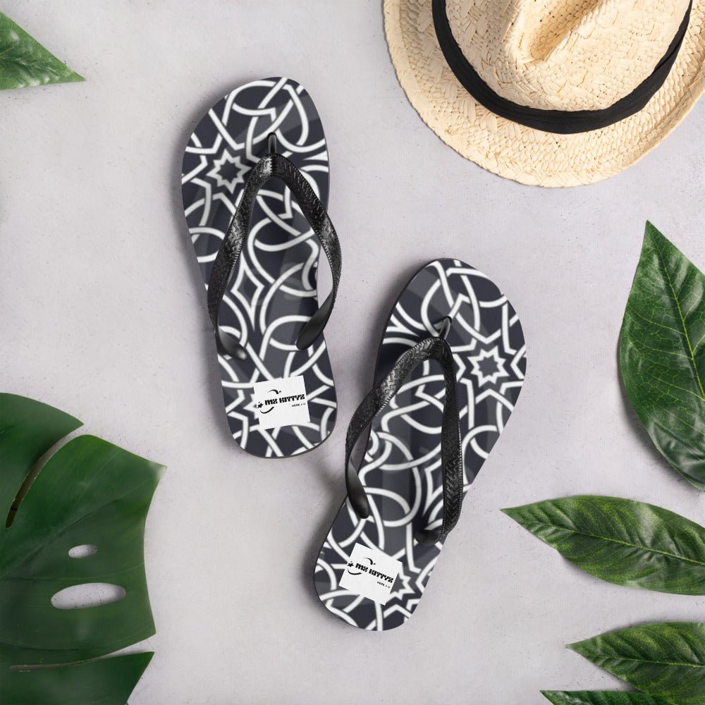 Top w/accessories Celtic Star Knot & Weave, Unisex Flip-Flops Flip Flops #MzKittyz #NikkiDKatArt