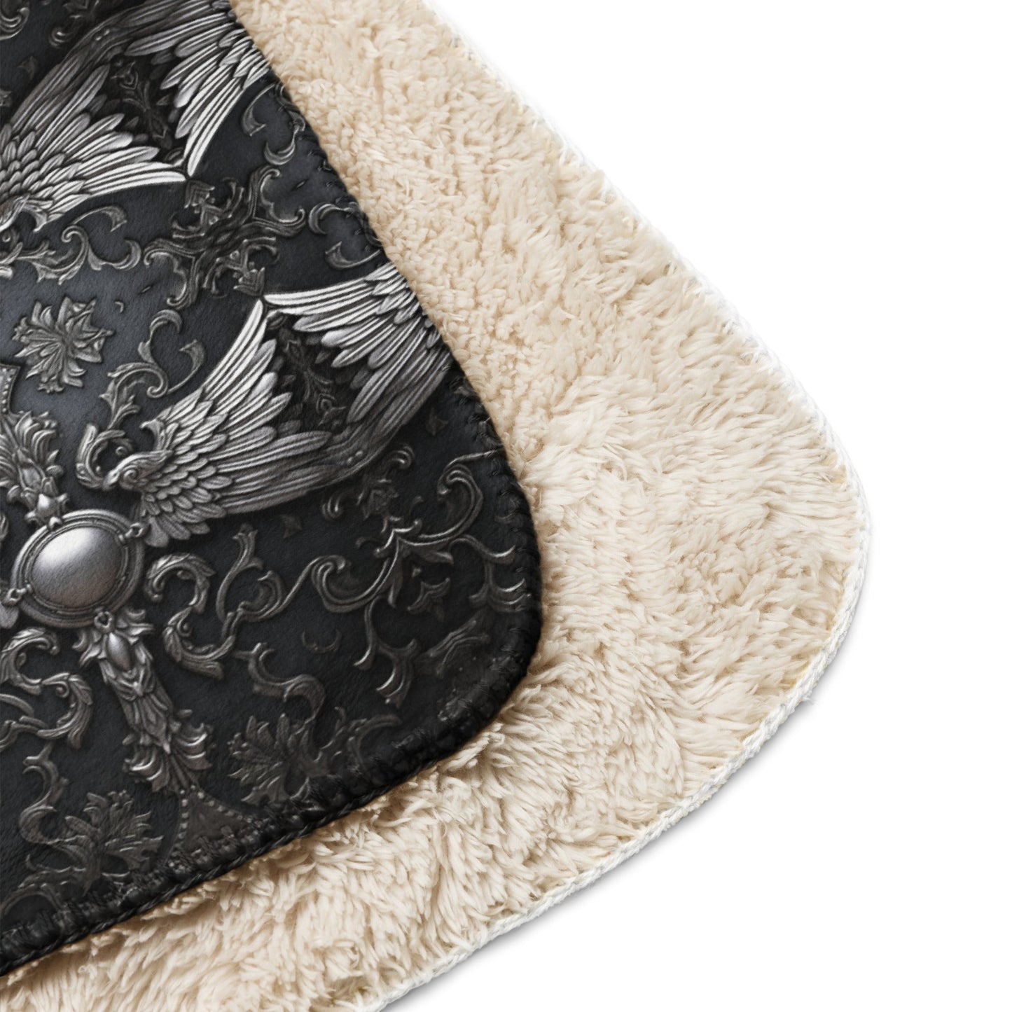 Front Chrome Animal Sherpa Blanket - 50" x 60" #MzKittyz #NikkiDKatArt