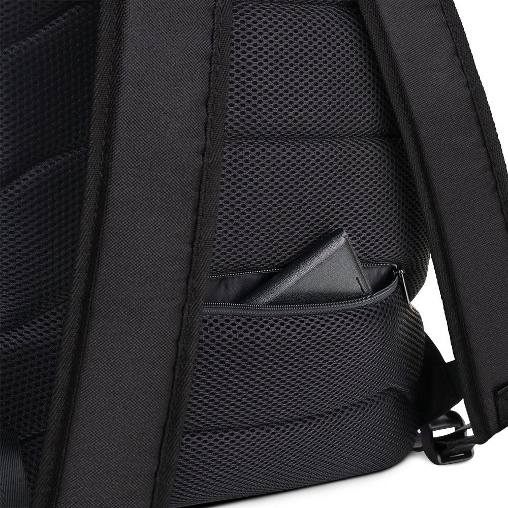 Front Chrome Cross & Angel Wingz Medium Backpack w/Pockets #MzKittyz #NikkiDKatArt