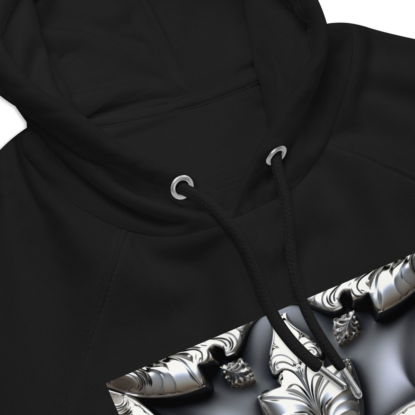 Front Chrome Cross Unisex Eco Raglan Hoodie \ XS to 3XL #MzKittyz #NikkiDKatArt