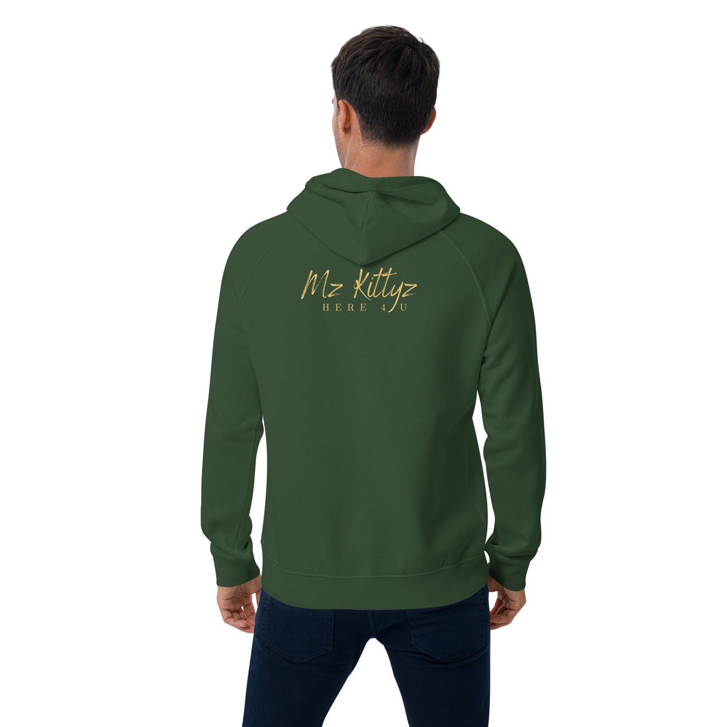 Front Chrome Cross Unisex Eco Raglan Hoodie \ XS to 3XL #MzKittyz #NikkiDKatArt