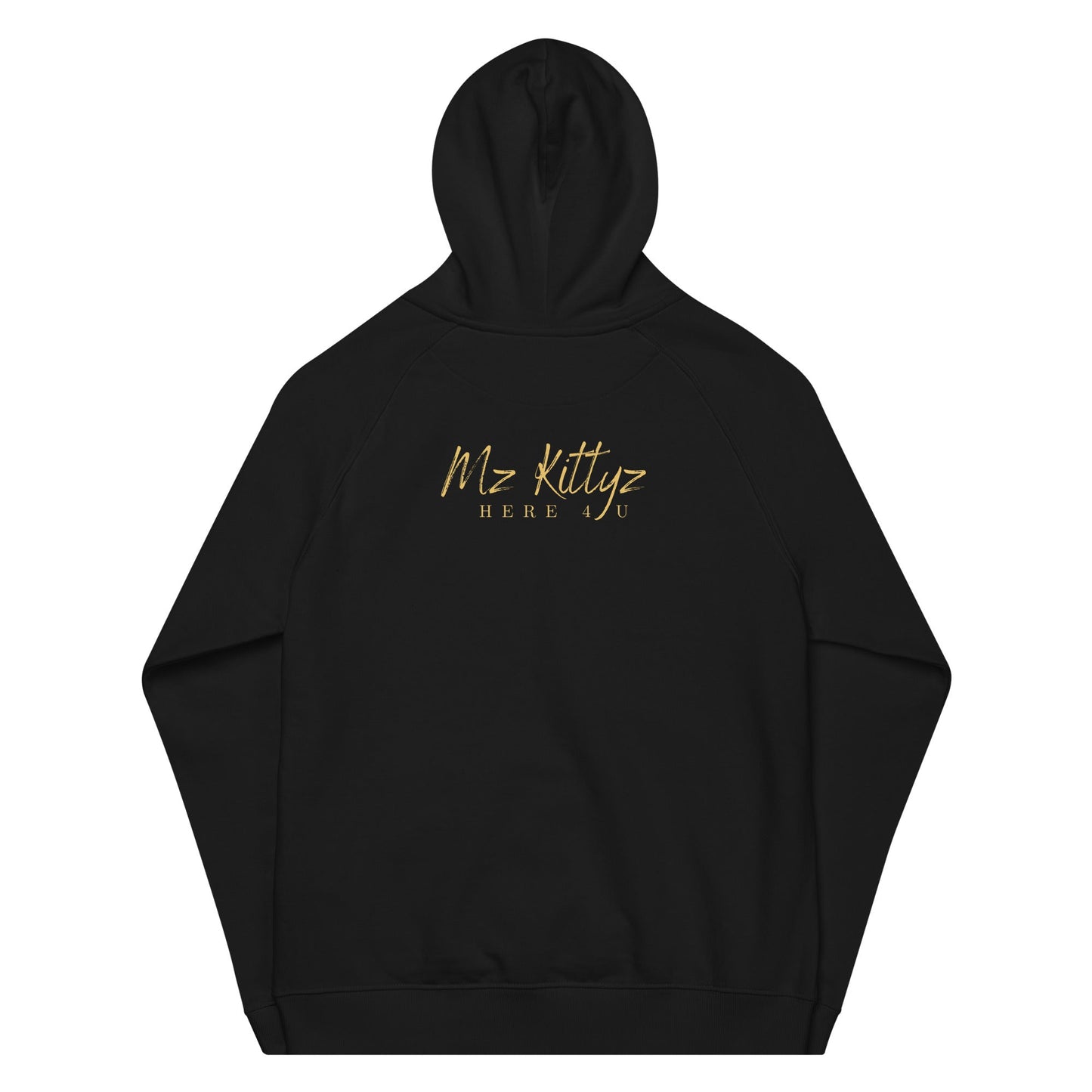 Front Chrome Cross Unisex Eco Raglan Hoodie \ XS to 3XL #MzKittyz #NikkiDKatArt