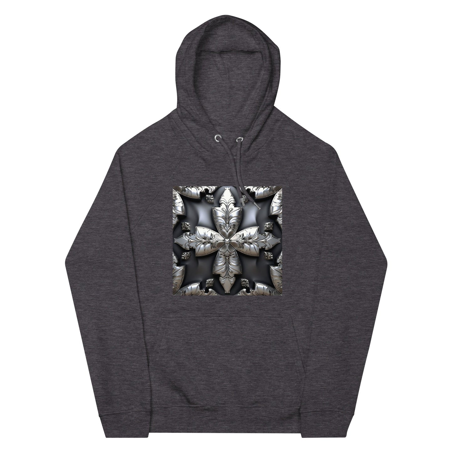 Front Chrome Cross Unisex Eco Raglan Hoodie \ XS to 3XL #MzKittyz #NikkiDKatArt