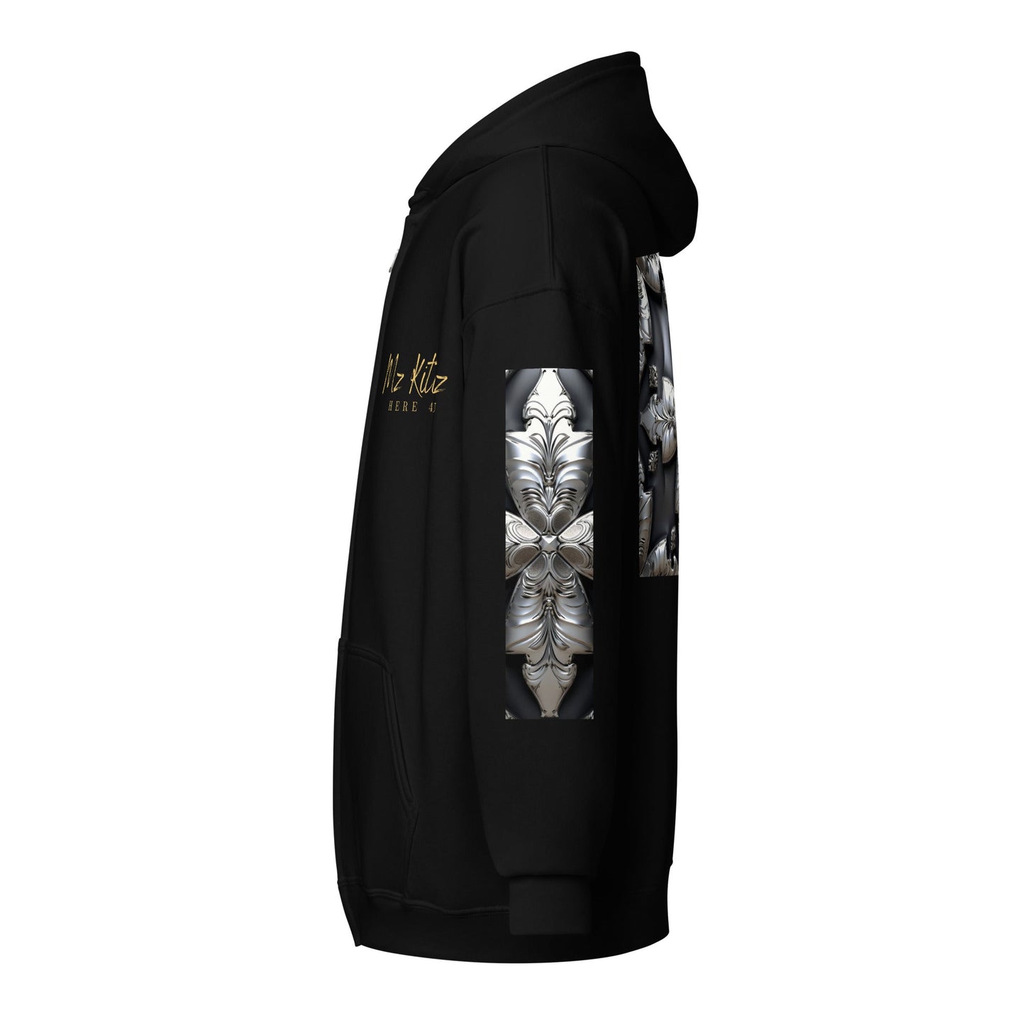 Front Chrome Cross Unisex Heavy Blend Zip Hoodie | Sizes Up to 5XL #MzKittyz #NikkiDKatArt