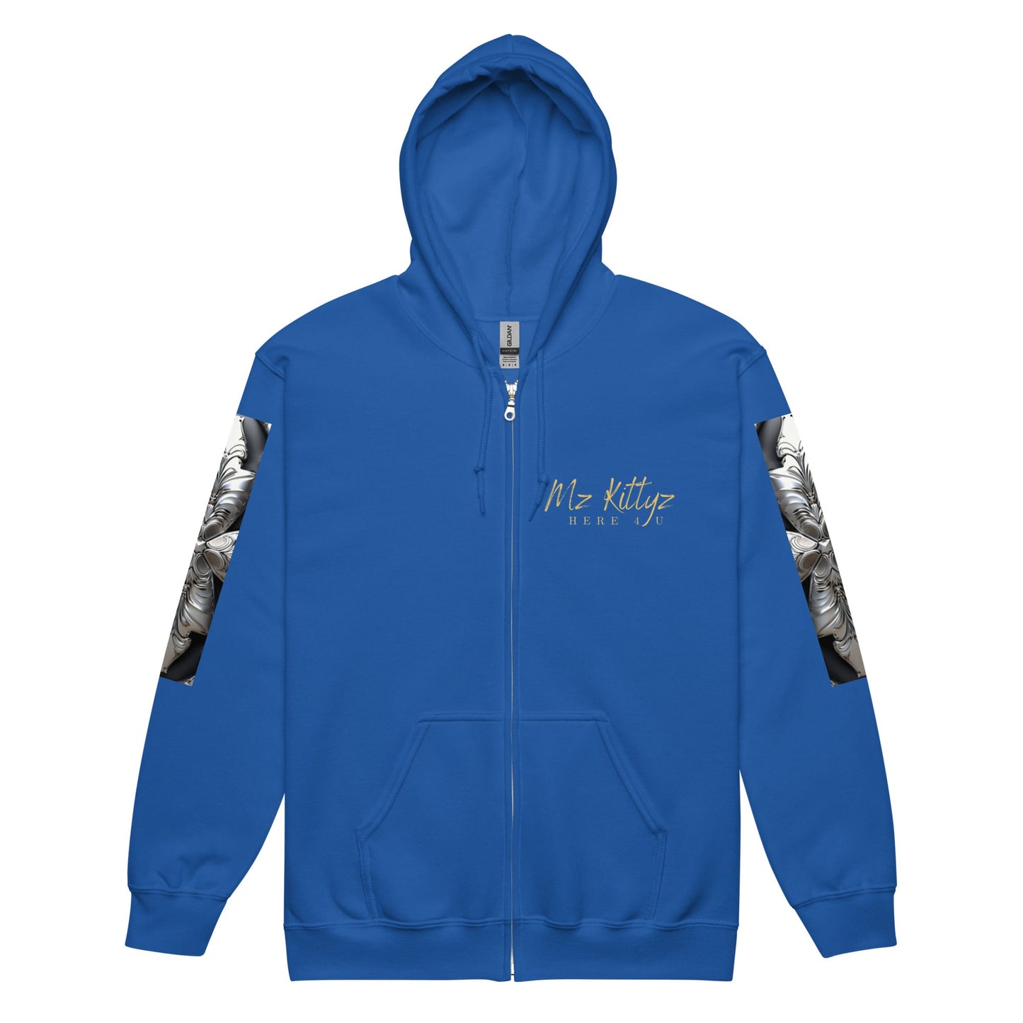 Front Chrome Cross Unisex Heavy Blend Zip Hoodie | Sizes Up to 5XL #MzKittyz #NikkiDKatArt