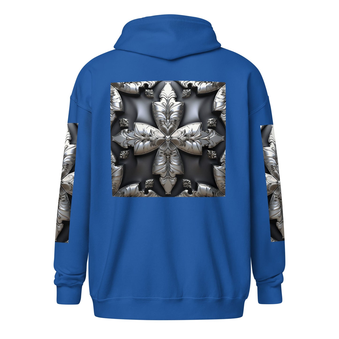 Front Chrome Cross Unisex Heavy Blend Zip Hoodie | Sizes Up to 5XL #MzKittyz #NikkiDKatArt