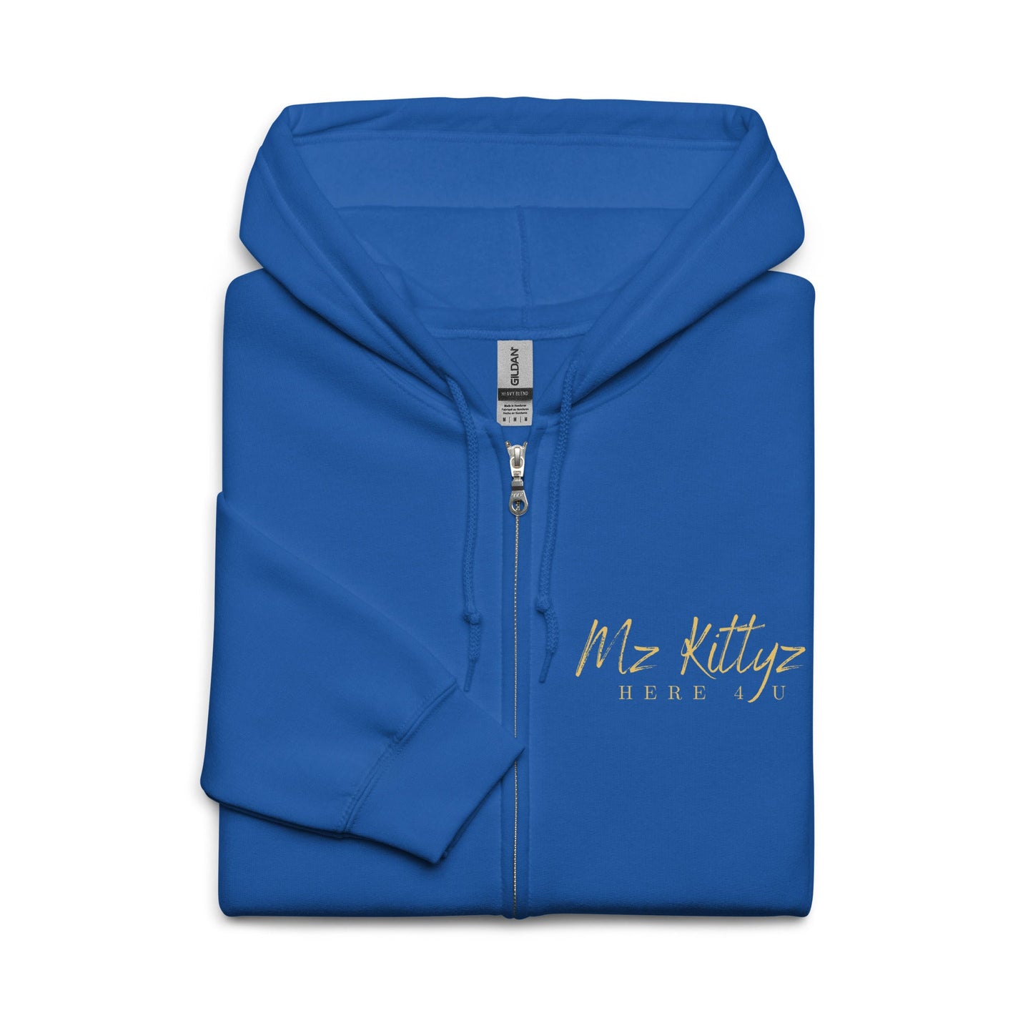 Front Chrome Cross Unisex Heavy Blend Zip Hoodie | Sizes Up to 5XL #MzKittyz #NikkiDKatArt