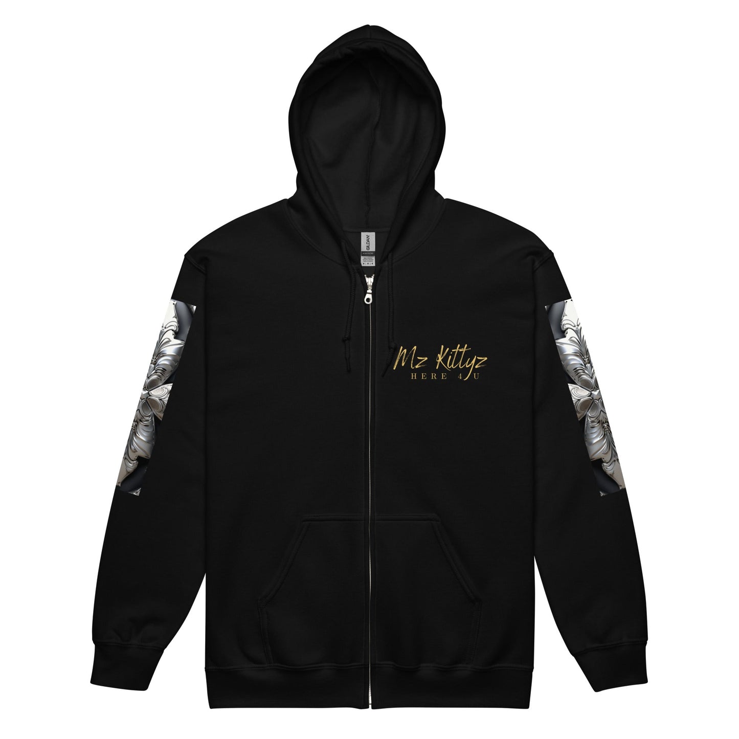 Front Chrome Cross Unisex Heavy Blend Zip Hoodie | Sizes Up to 5XL #MzKittyz #NikkiDKatArt