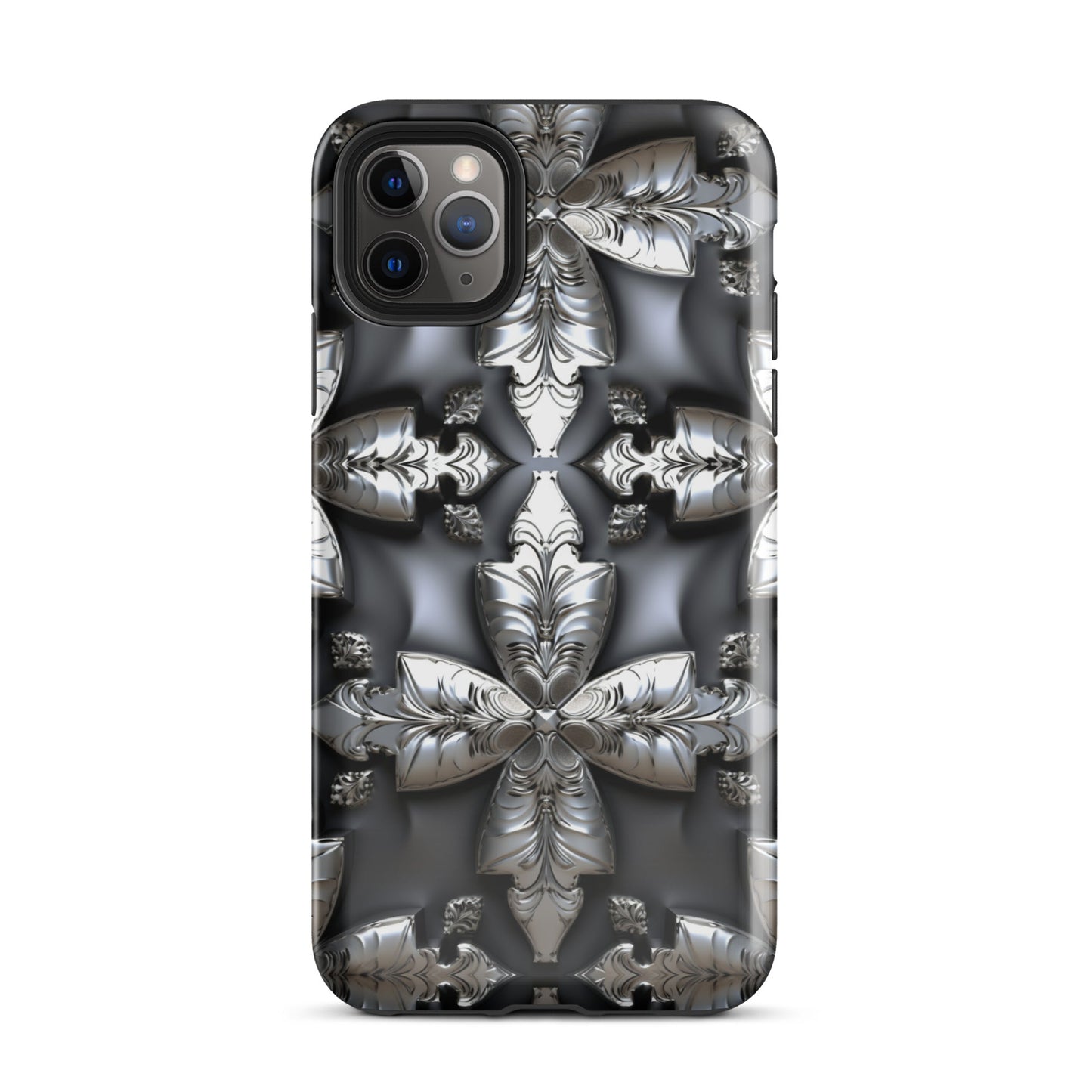 Front Chrome Crosses Tough Case for iPhone® Tough, iPhone #MzKittyz #NikkiDKatArt