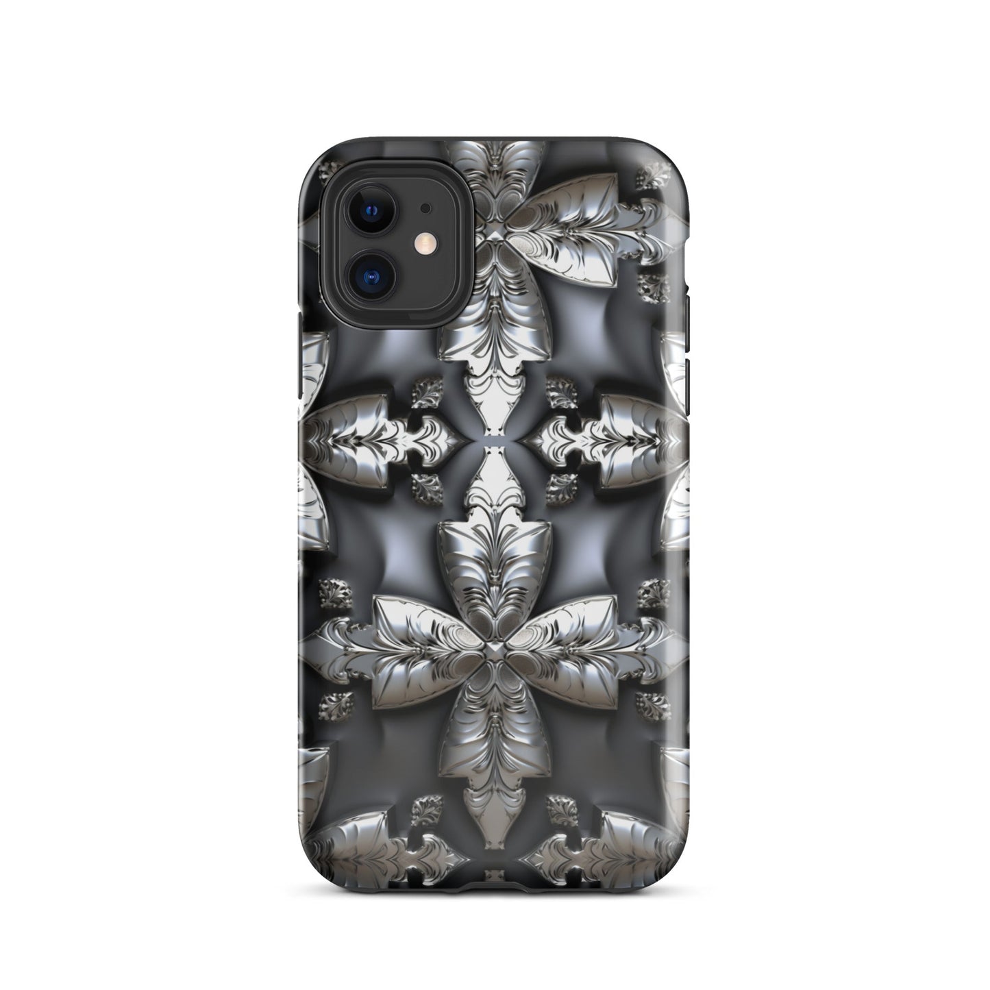 Front Chrome Crosses Tough Case for iPhone® Tough, iPhone #MzKittyz #NikkiDKatArt
